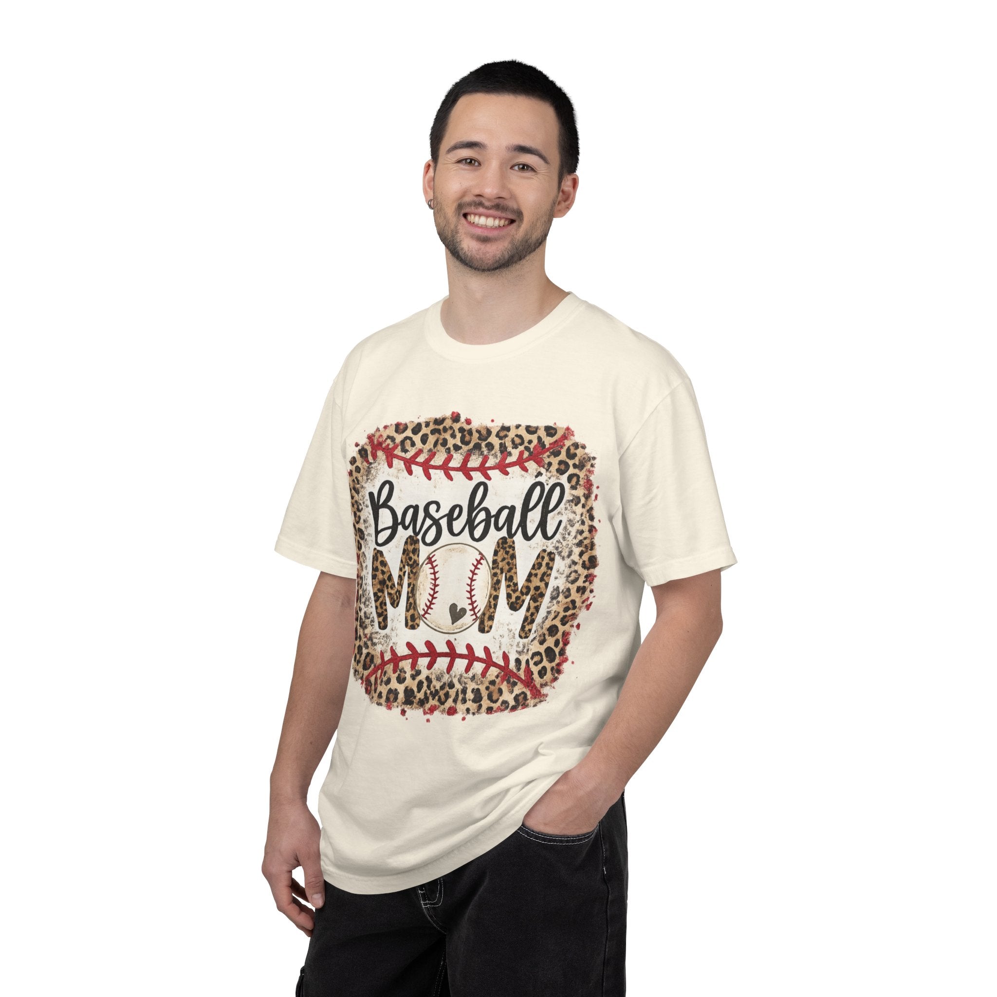 Baseball Mom Leopard Print T-Shirt