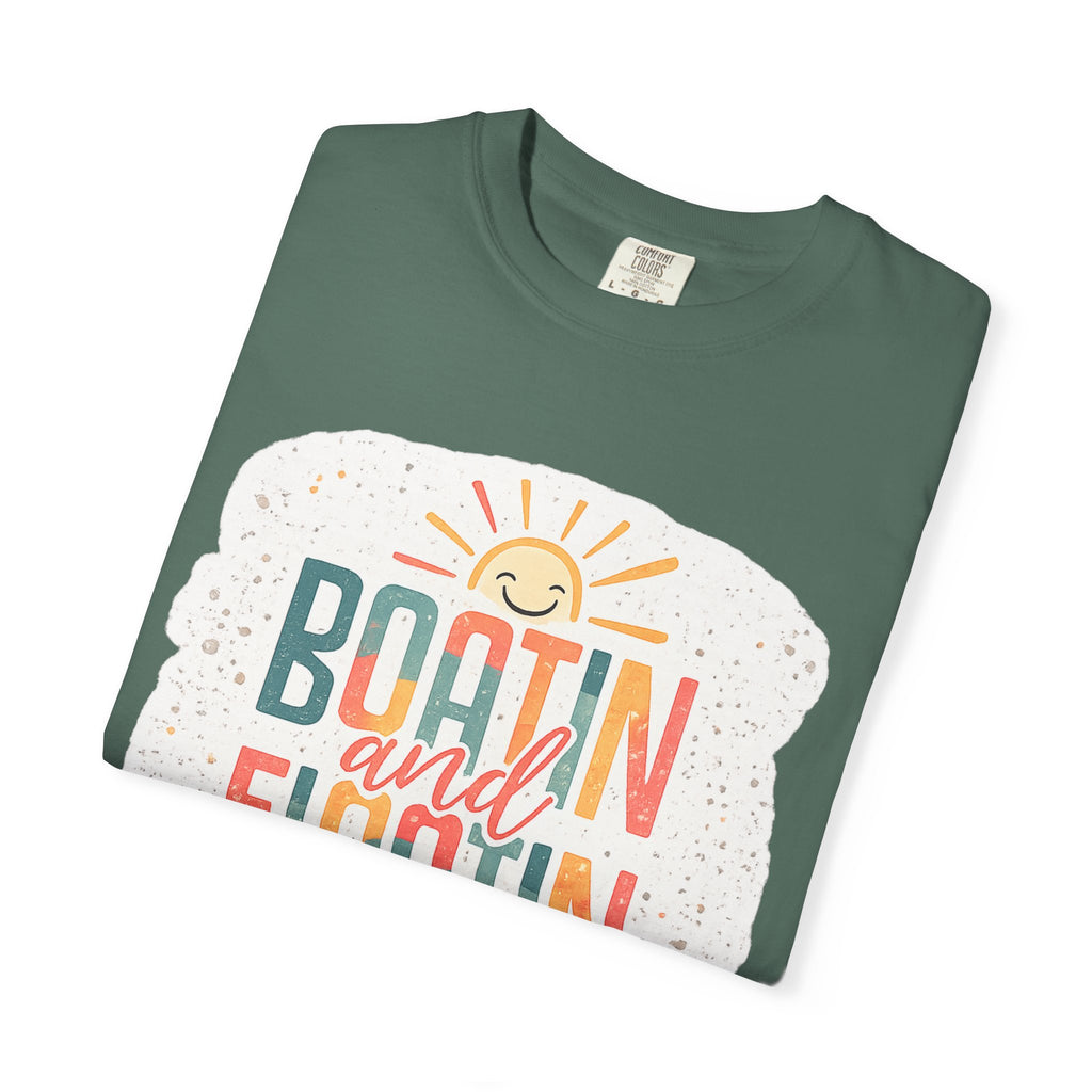 Boatin' and Floatin' T-Shirt — Retro Sun Summer Boating Tee
