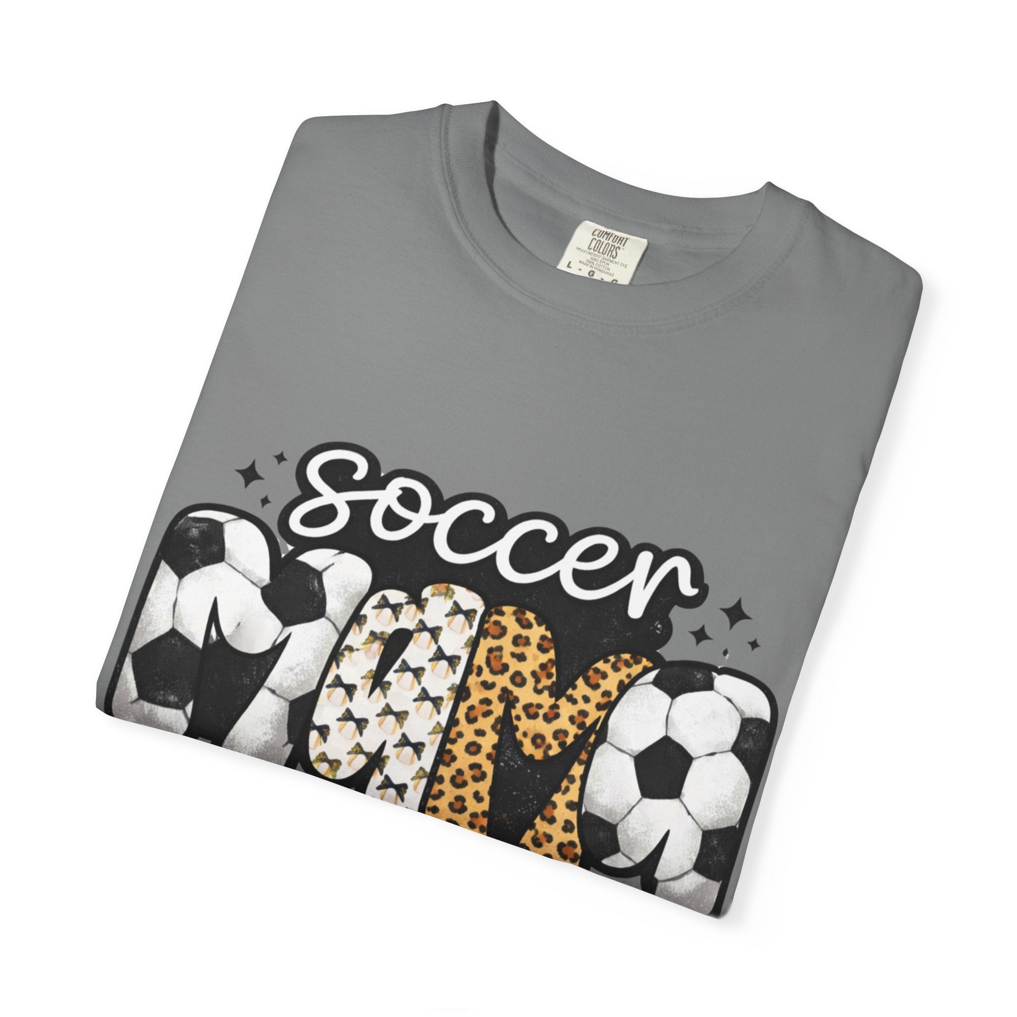 Soccer Mom T-Shirt — Leopard & Ball Graphic Tee for Soccer Moms