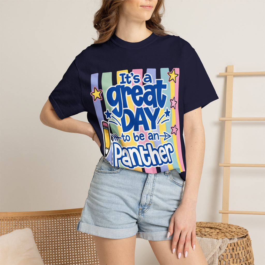 It’s a Great Day to Be a Panther T-Shirt — Cute Retro School Spirit Tee