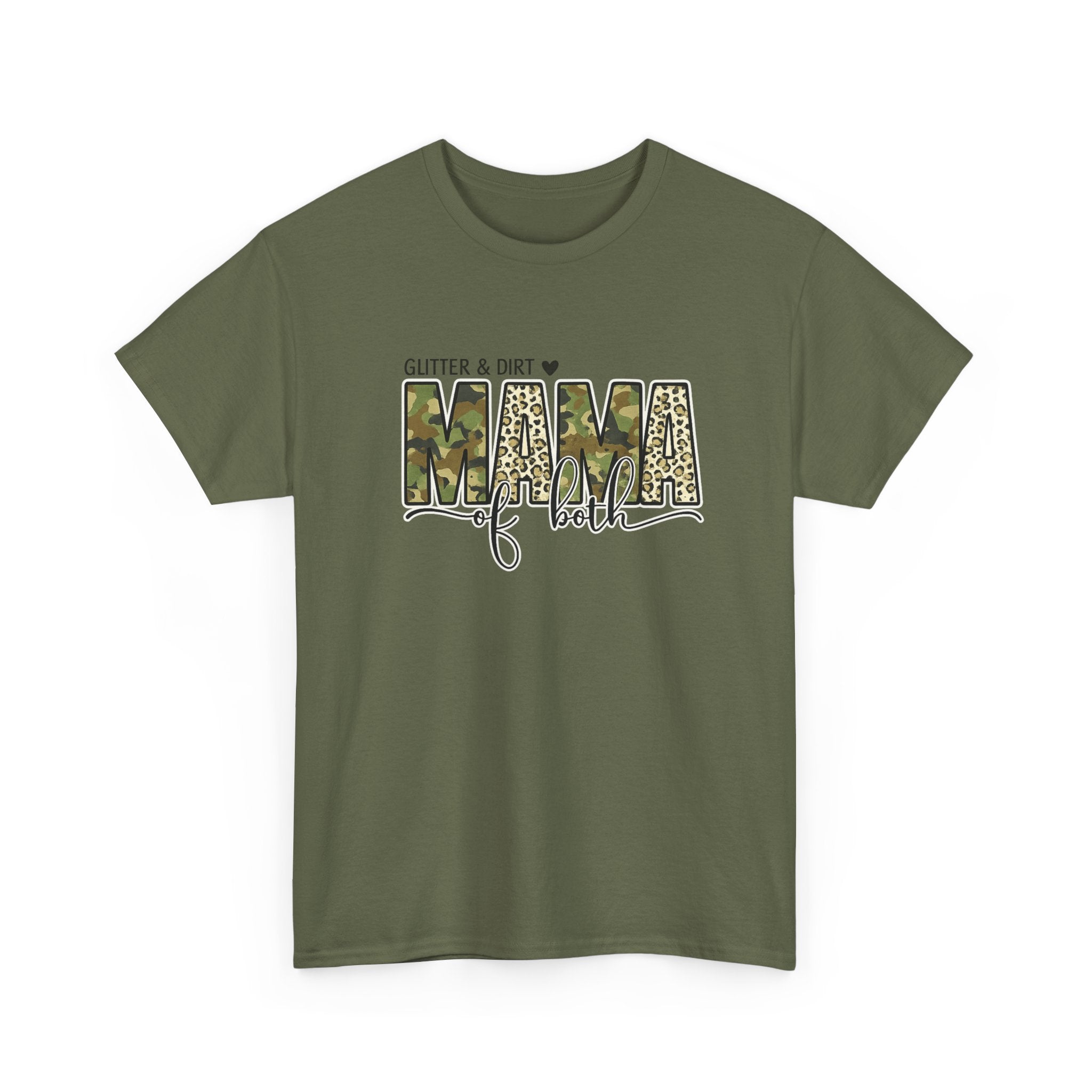 Mama of Both Tee – Glitter & Grit Camo Mom Shirt
