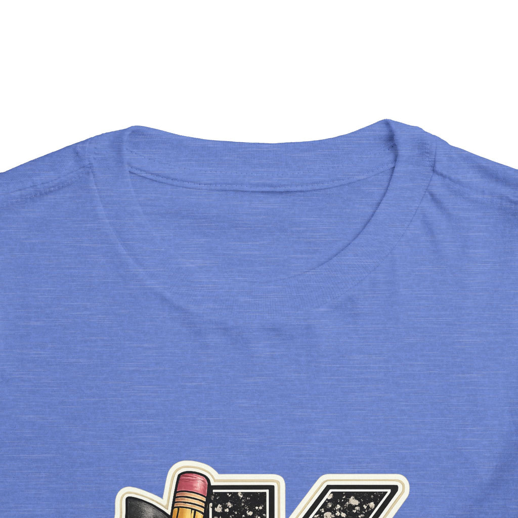 Kids' Letter K Pencil Tee — Monogram Toddler Short Sleeve Shirt