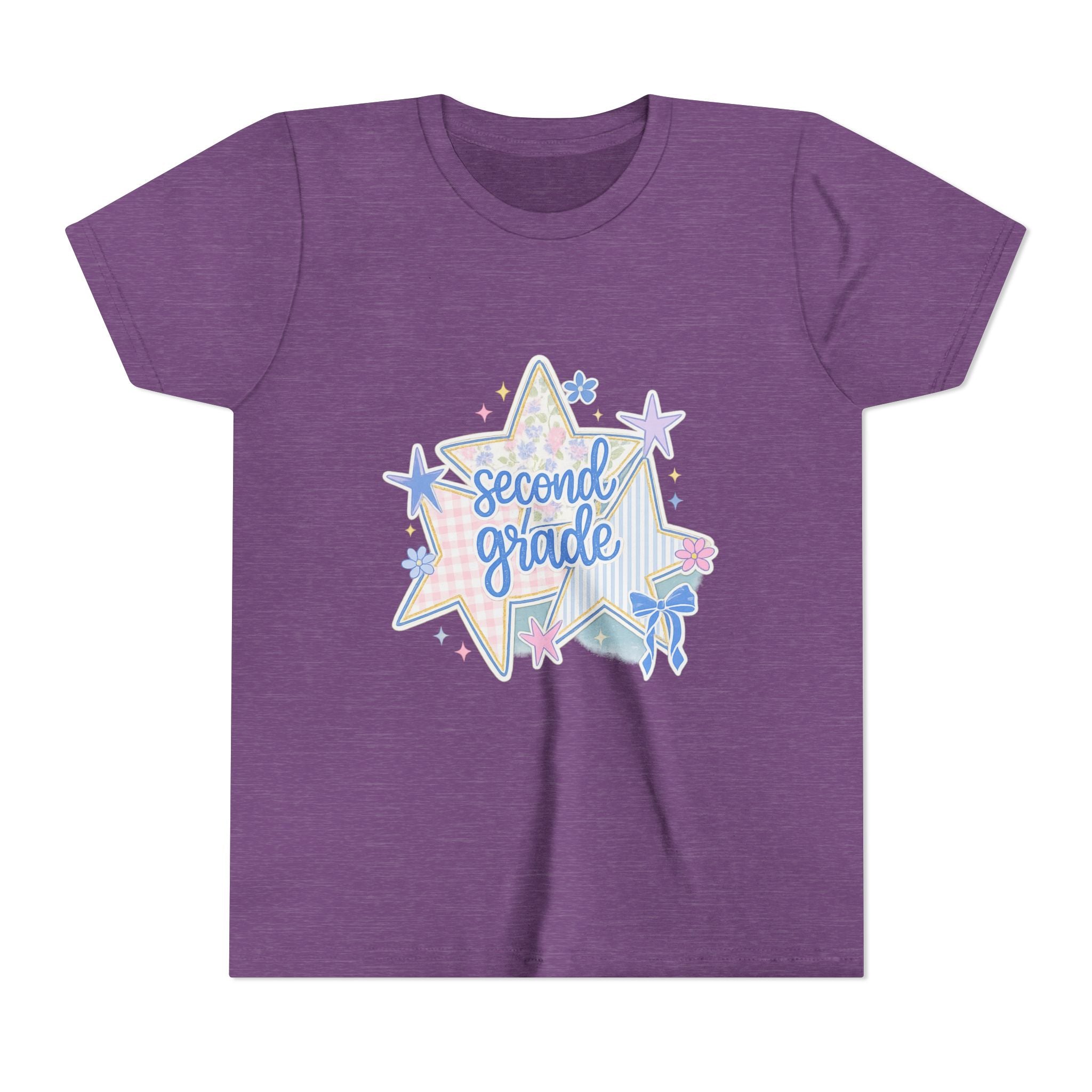 Second Grade Youth T‑Shirt — Cute Pastel Star Back to School Tee