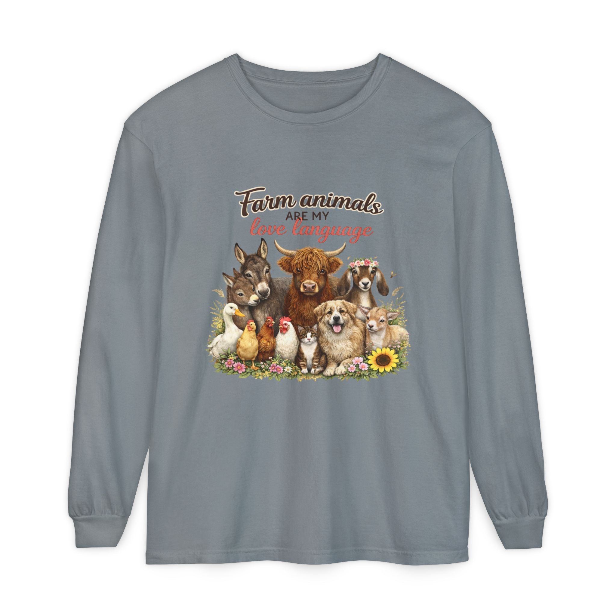 Farm Animals Are My Love Language Long Sleeve Tee