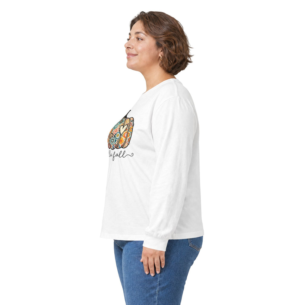 Hello Fall Pumpkin Long Sleeve Tee