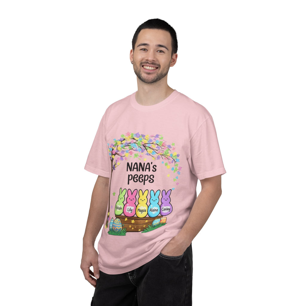 Nana's Peeps Easter T-Shirt — Personalized Grandma Bunny Family Tee