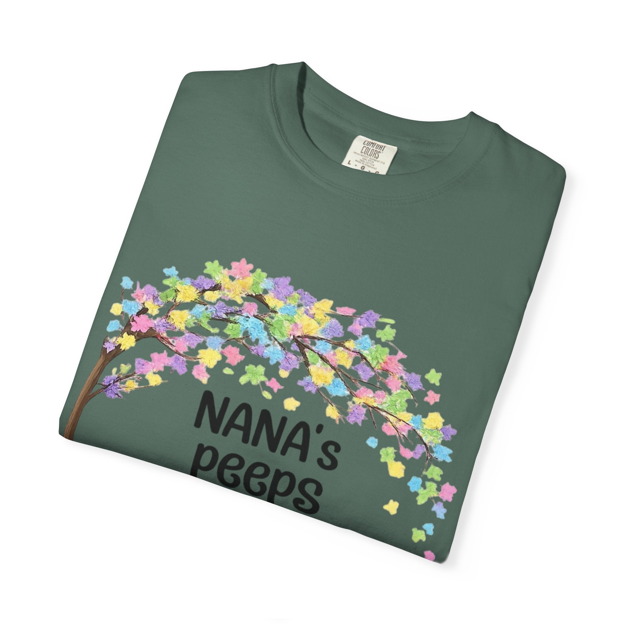 Nana's Peeps Easter T-Shirt — Personalized Grandma Bunny Family Tee