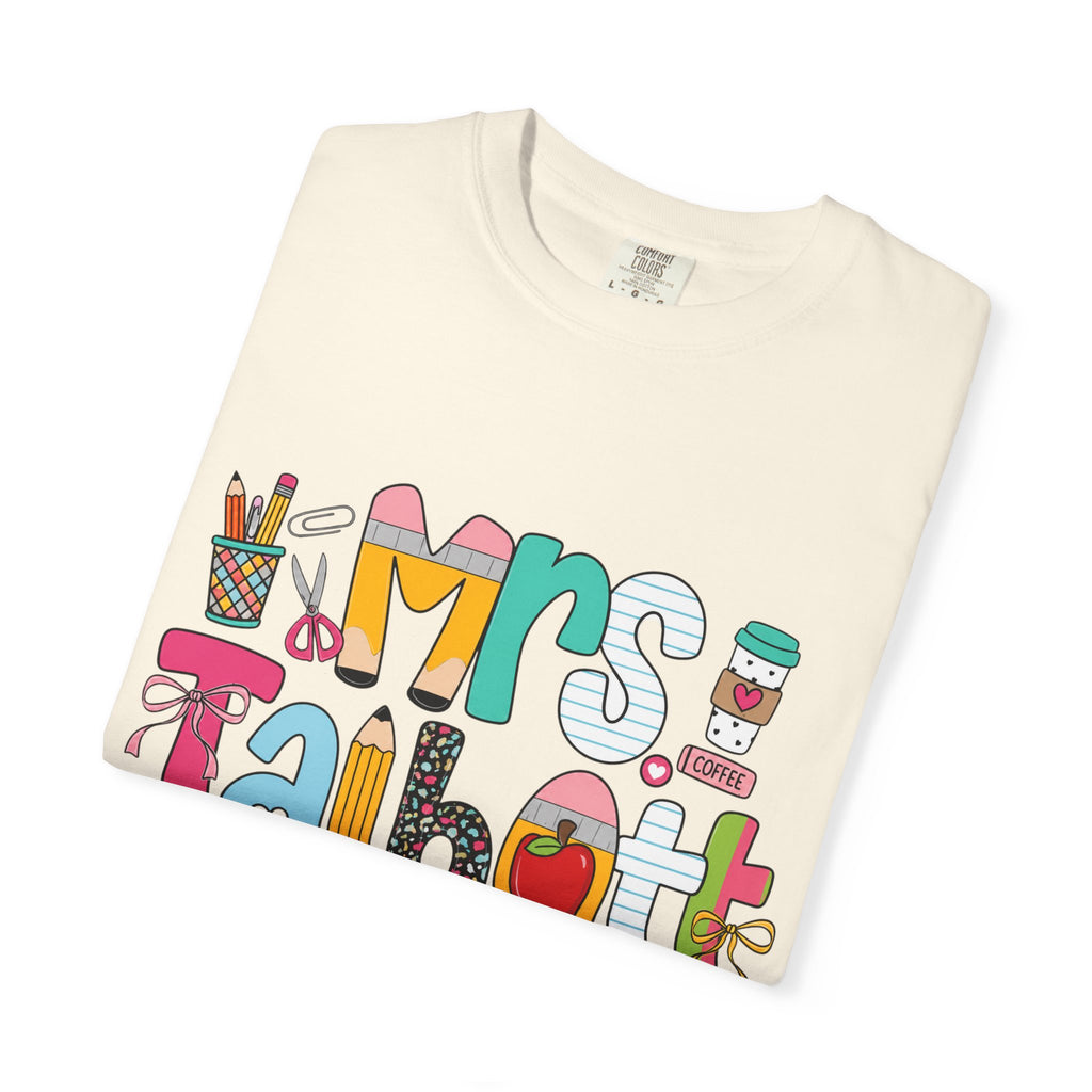 Teacher Name T‑Shirt — "Mrs. Talbott" Cute Classroom Doodle Design