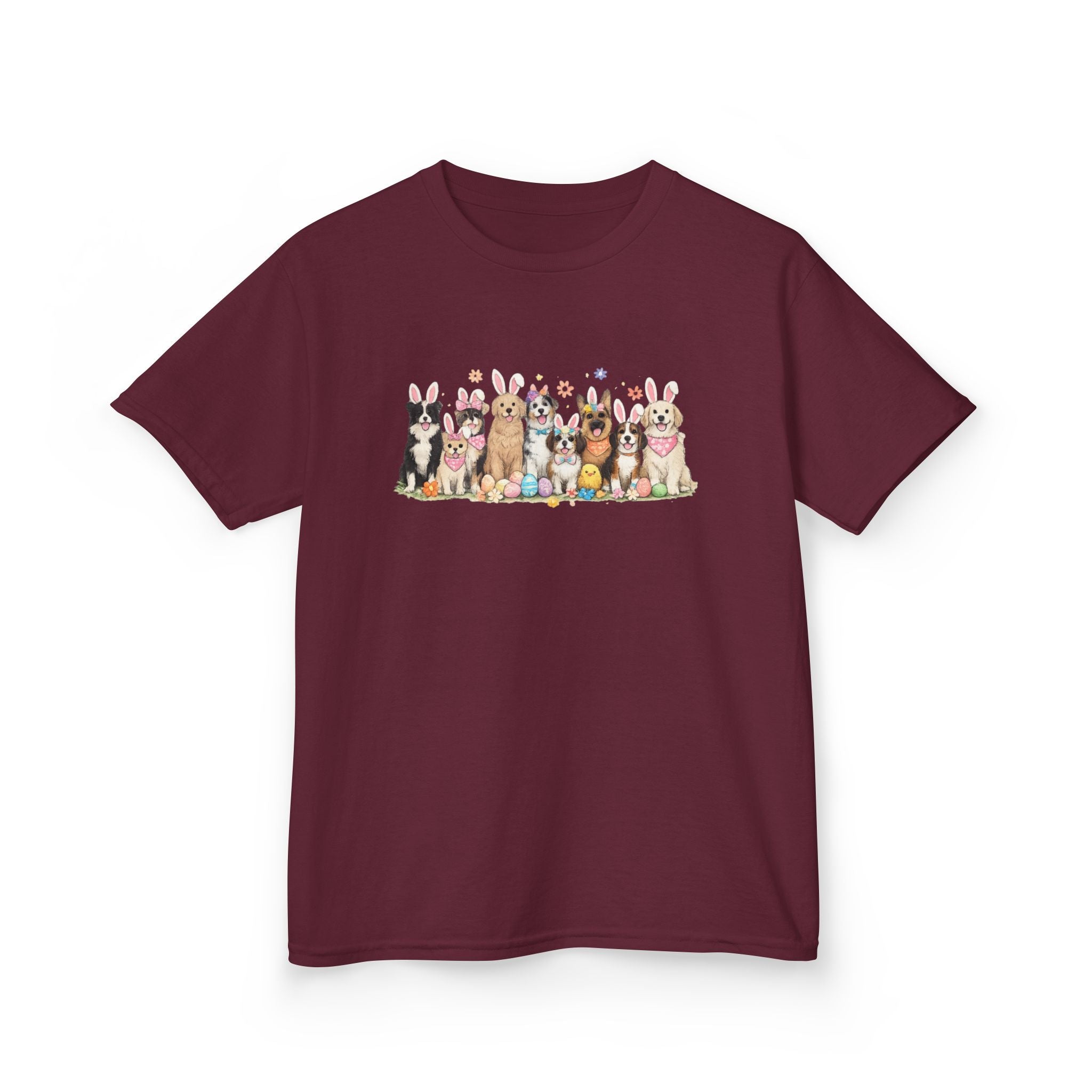 Kids Tee — Cute Row of Party Dogs Graphic
