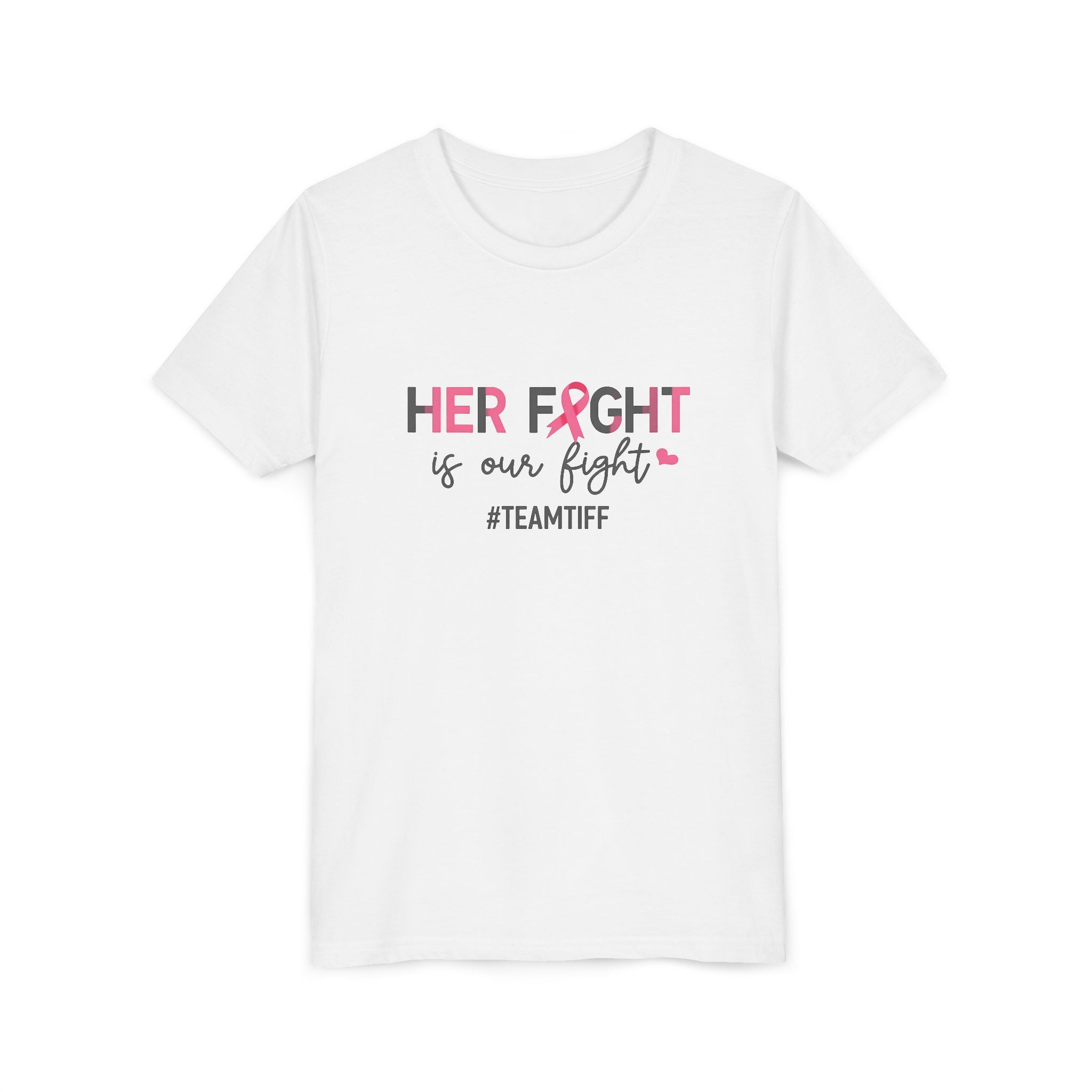 Youth Tee - “Her Fight Is Our Fight” Breast Cancer Awareness