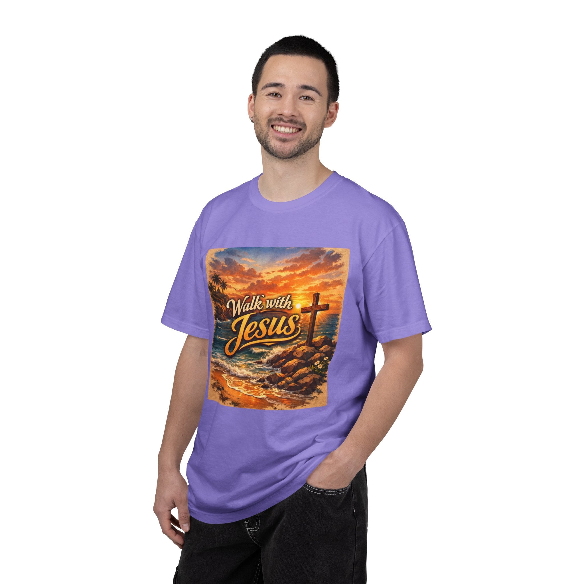 Walk With Jesus T-Shirt — Sunset Cross Christian Tee