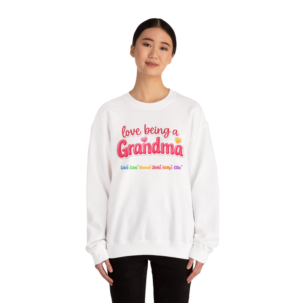 Grandma Crewneck Sweatshirt - "Love Being a Grandma" Cozy Gift