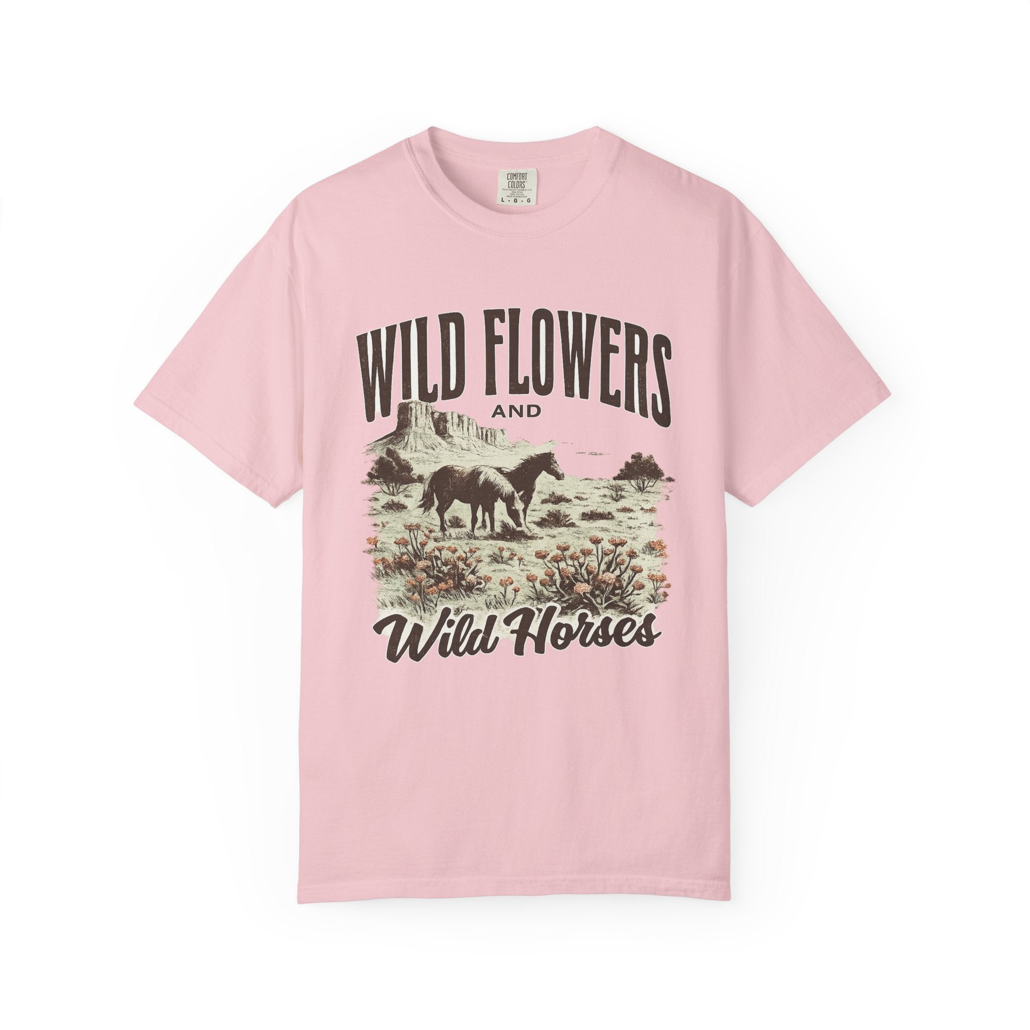 Wild Flowers and Wild Horses Graphic T-Shirt