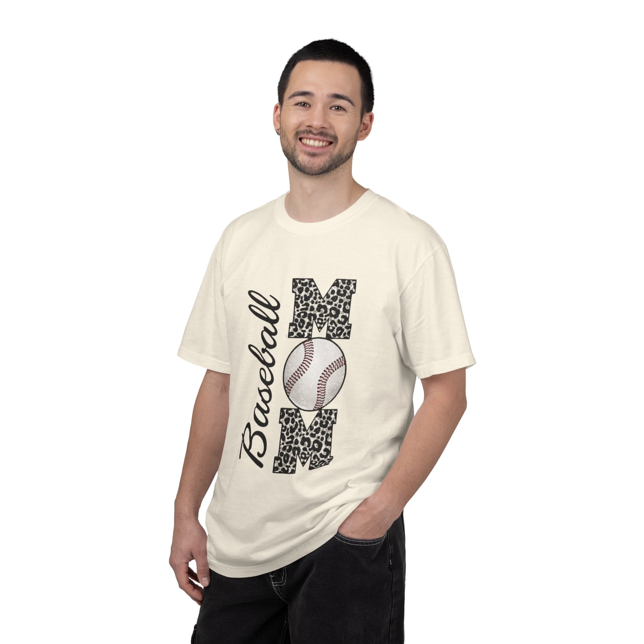 Baseball Mom Leopard Print T-Shirt — Baseball Mom Tee with Baseball Graphic