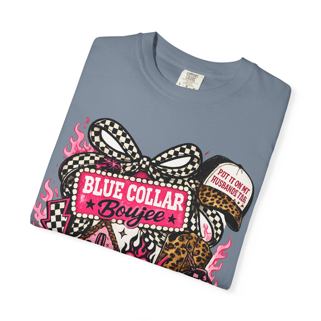 Blue Collar Boujee T-Shirt – Retro Western Cowgirl Graphic Tee
