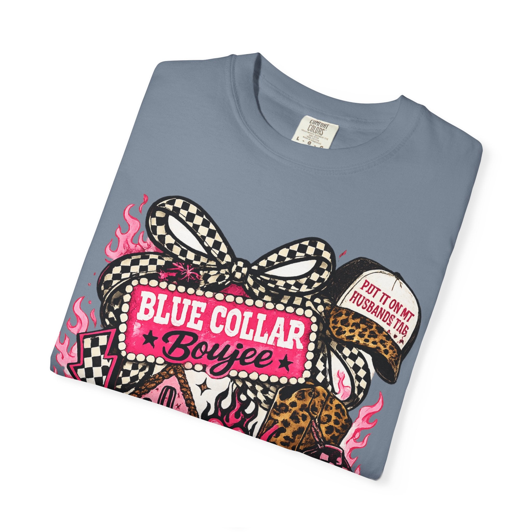 Blue Collar Boujee T-Shirt – Retro Western Cowgirl Graphic Tee
