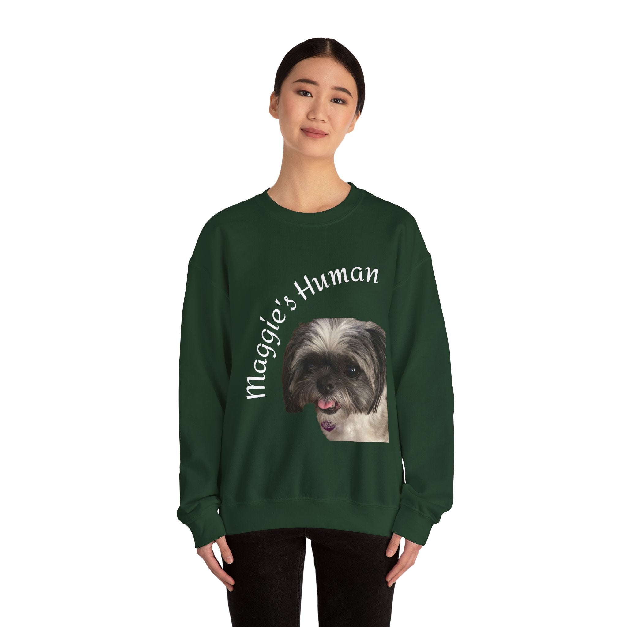 Pet Parent Sweatshirt — “Maggie’s Human” Personalized Dog Crewneck