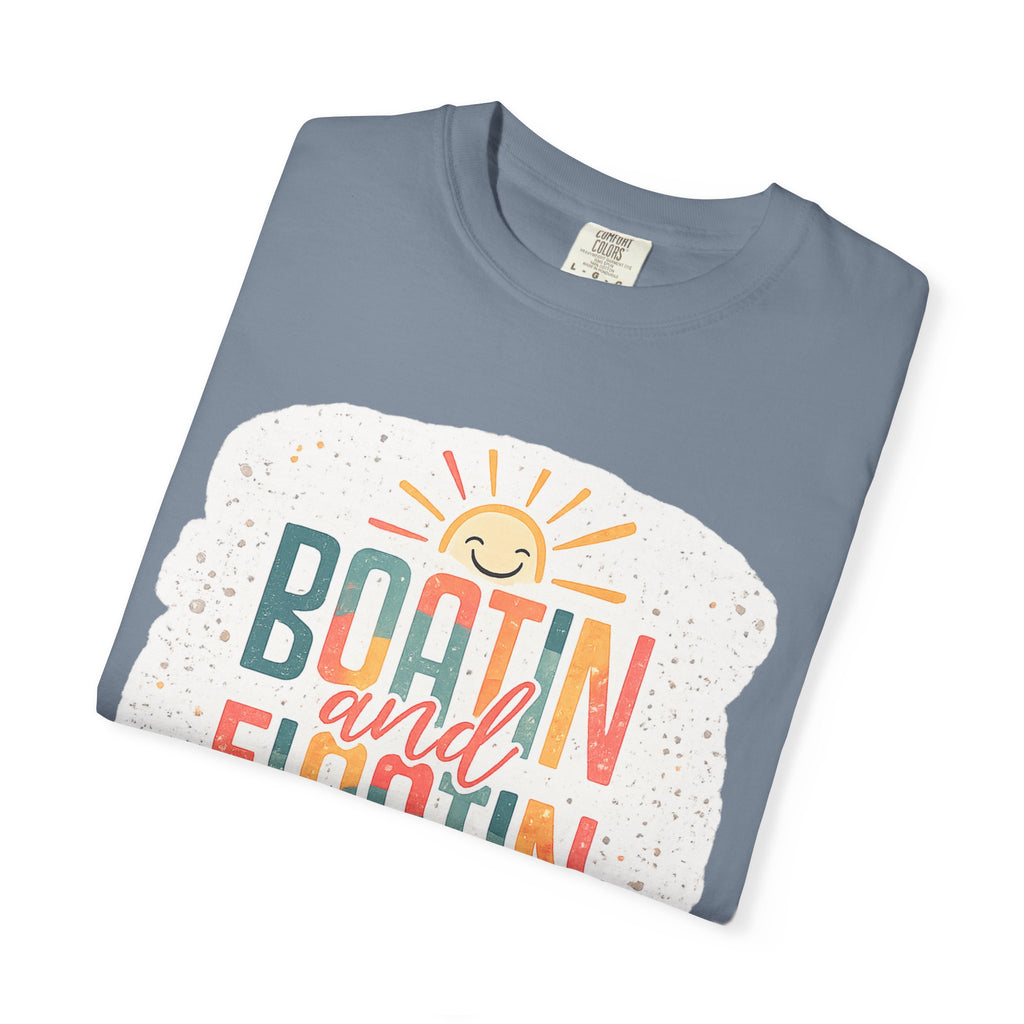 Boatin' and Floatin' T-Shirt — Retro Sun Summer Boating Tee