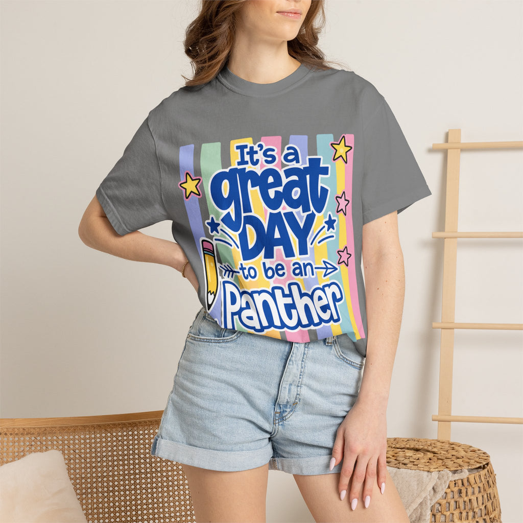 It’s a Great Day to Be a Panther T-Shirt — Cute Retro School Spirit Tee