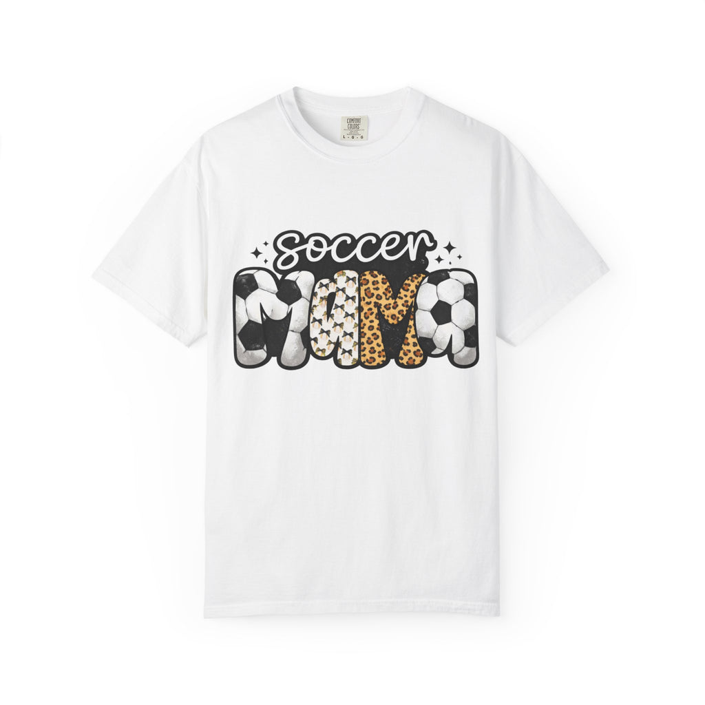 Soccer Mom T-Shirt — Leopard & Ball Graphic Tee for Soccer Moms