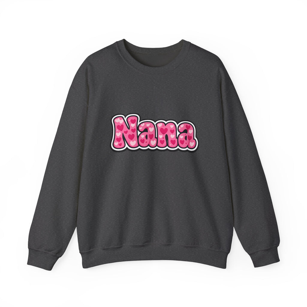 Nana Pink Bubble Text Sweatshirt — Cozy Grandma Gift