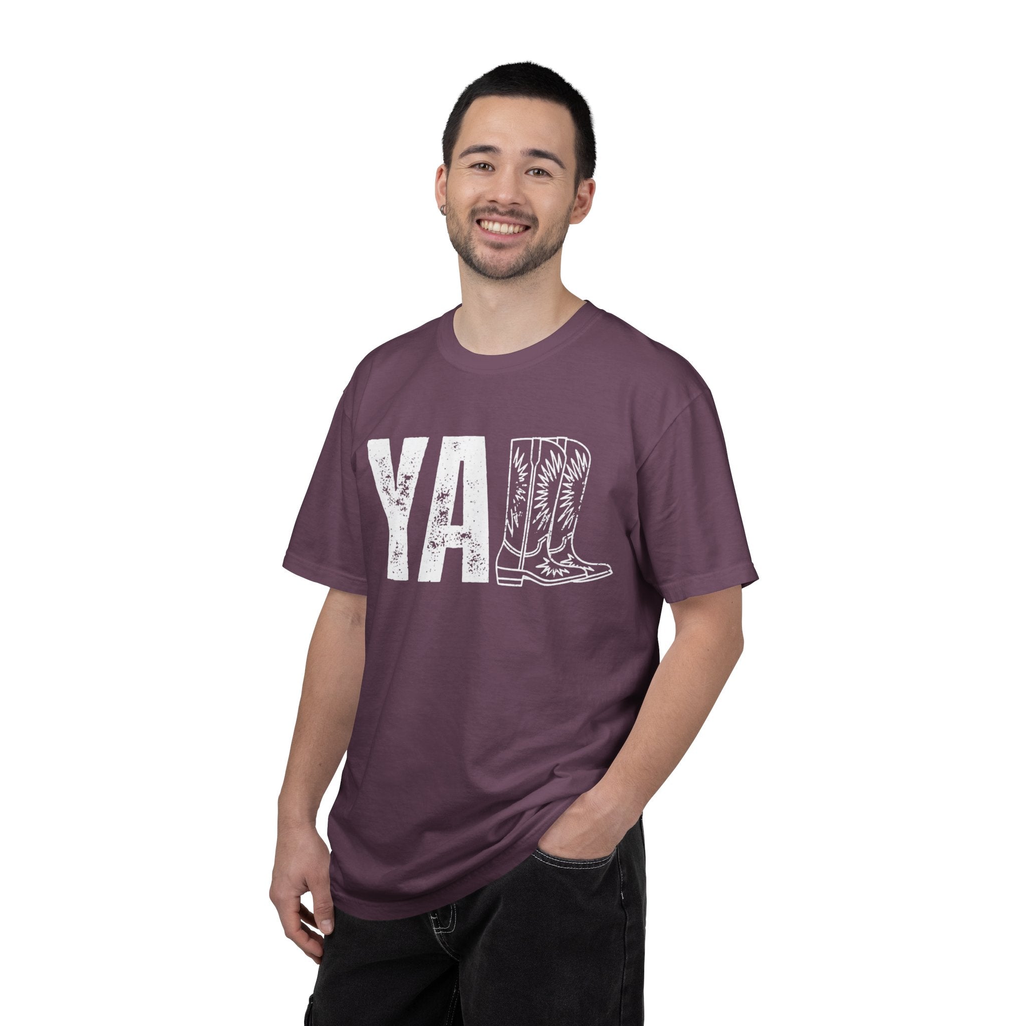 YA Boot Graphic T-Shirt — Distressed Cowboy Boots Tee