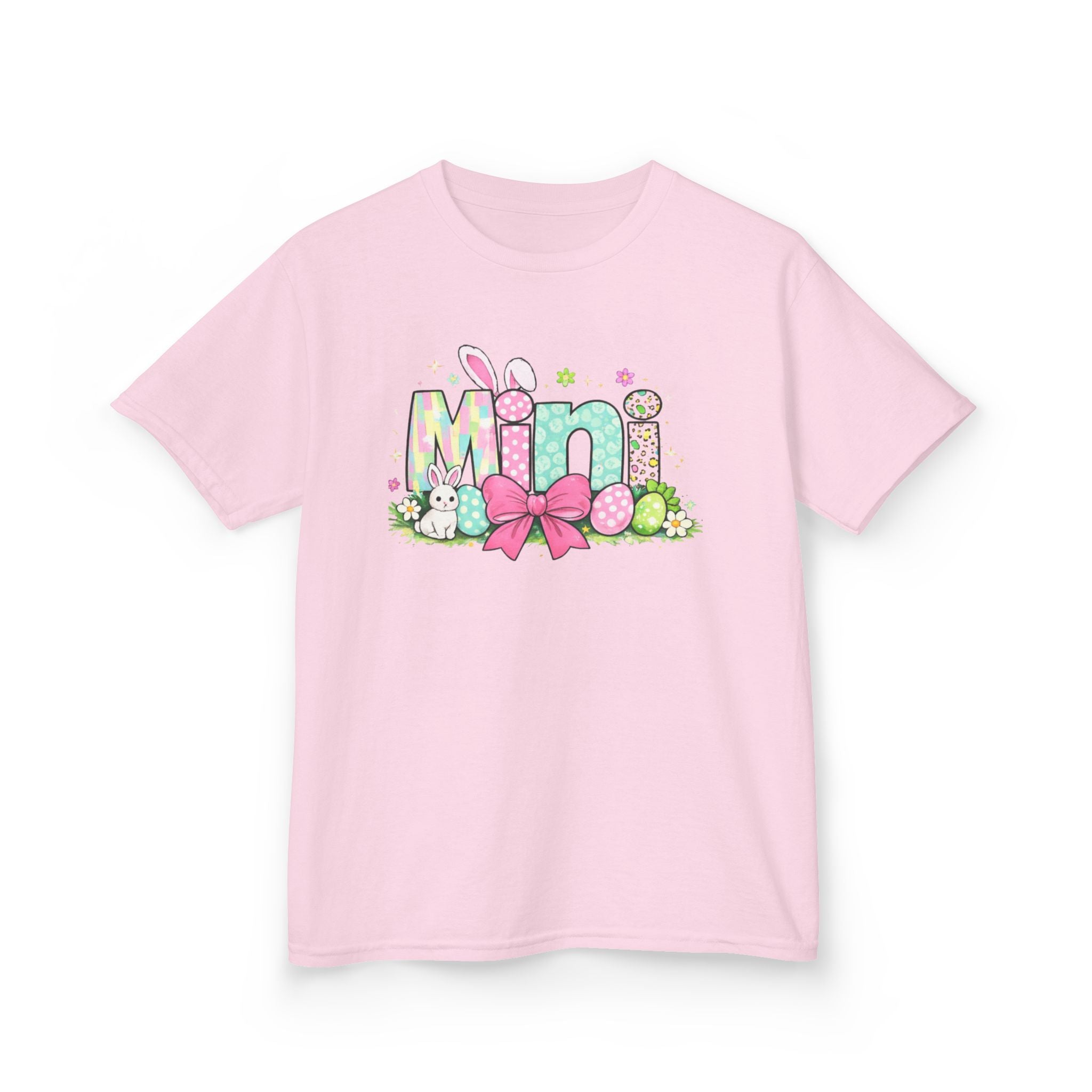 Kids Tee — "Mini" Easter Bunny Floral Design