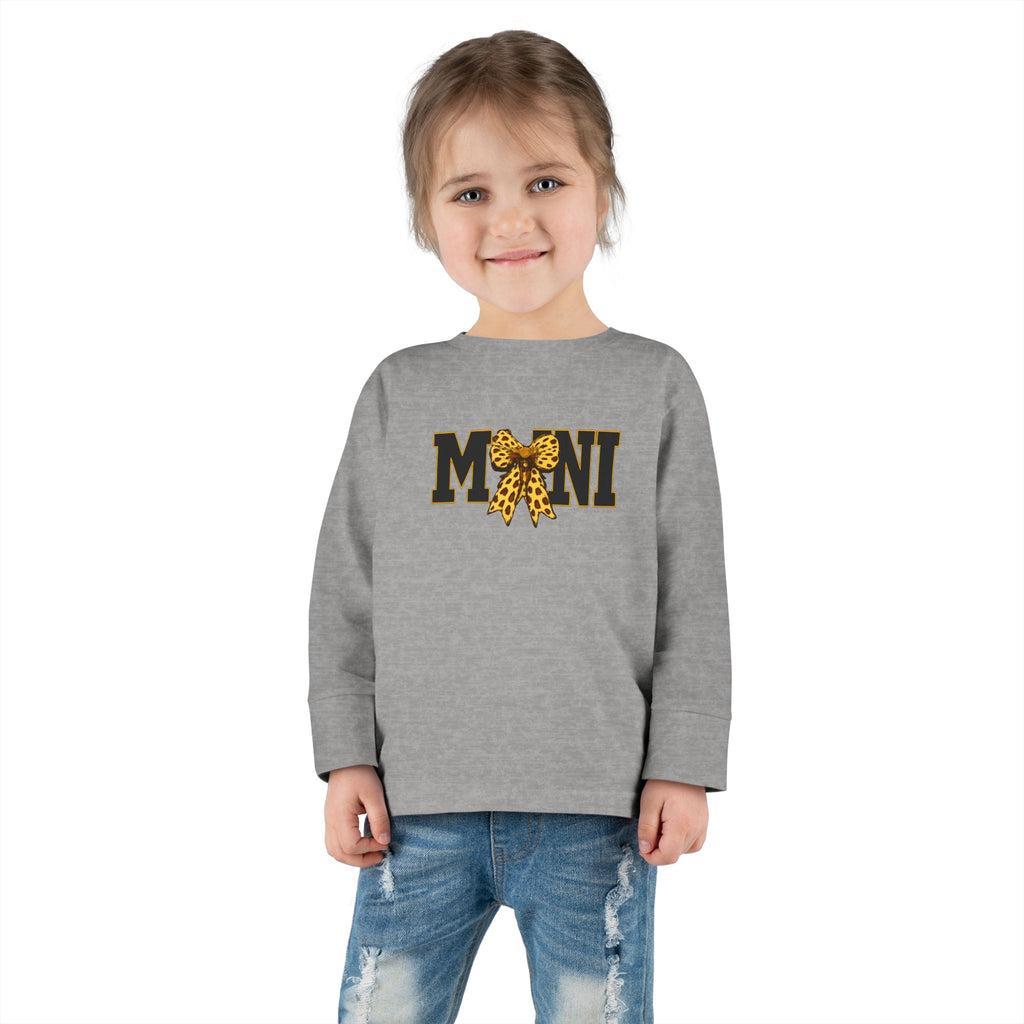 Mini Leopard Bow Toddler Long Sleeve Tee