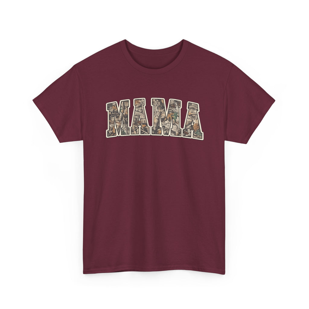 Mama Camo T-Shirt — Rustic Camouflage 'MAMA' Graphic Tee for Moms
