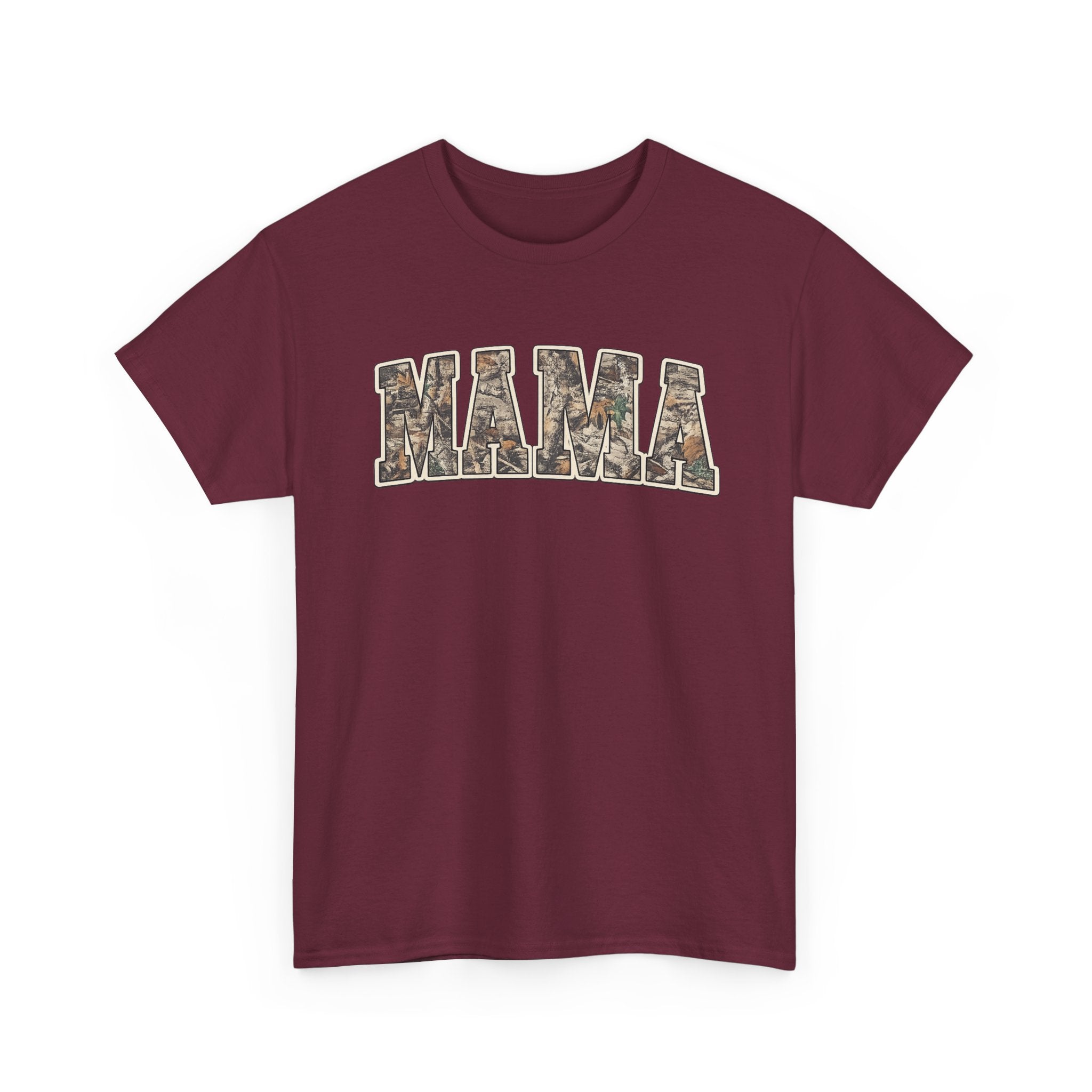 Mama Camo T-Shirt — Rustic Camouflage 'MAMA' Graphic Tee for Moms