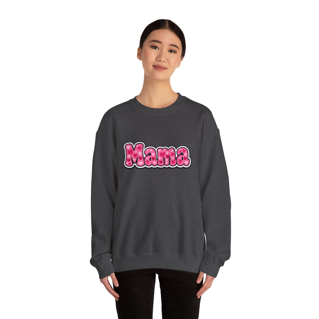 Mama Pink Bubble Letter Crewneck Sweatshirt