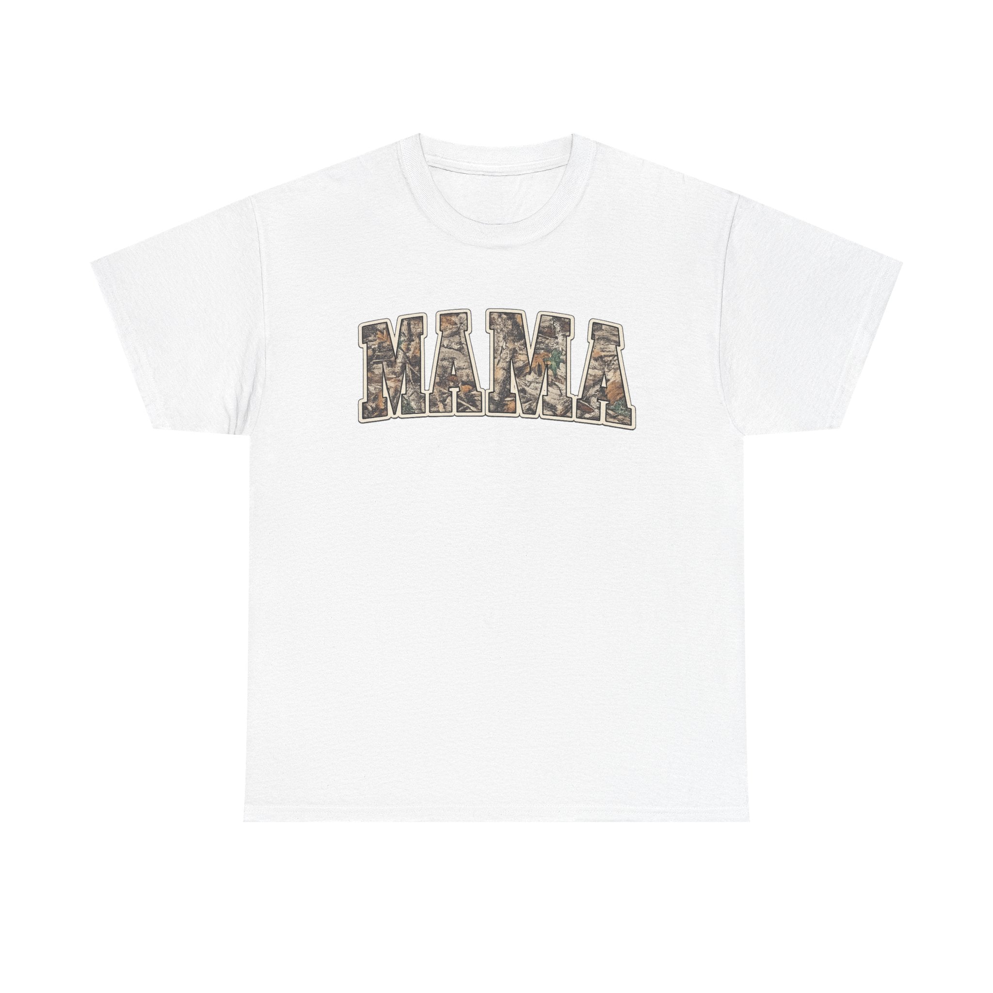Mama Camo T-Shirt — Rustic Camouflage 'MAMA' Graphic Tee for Moms
