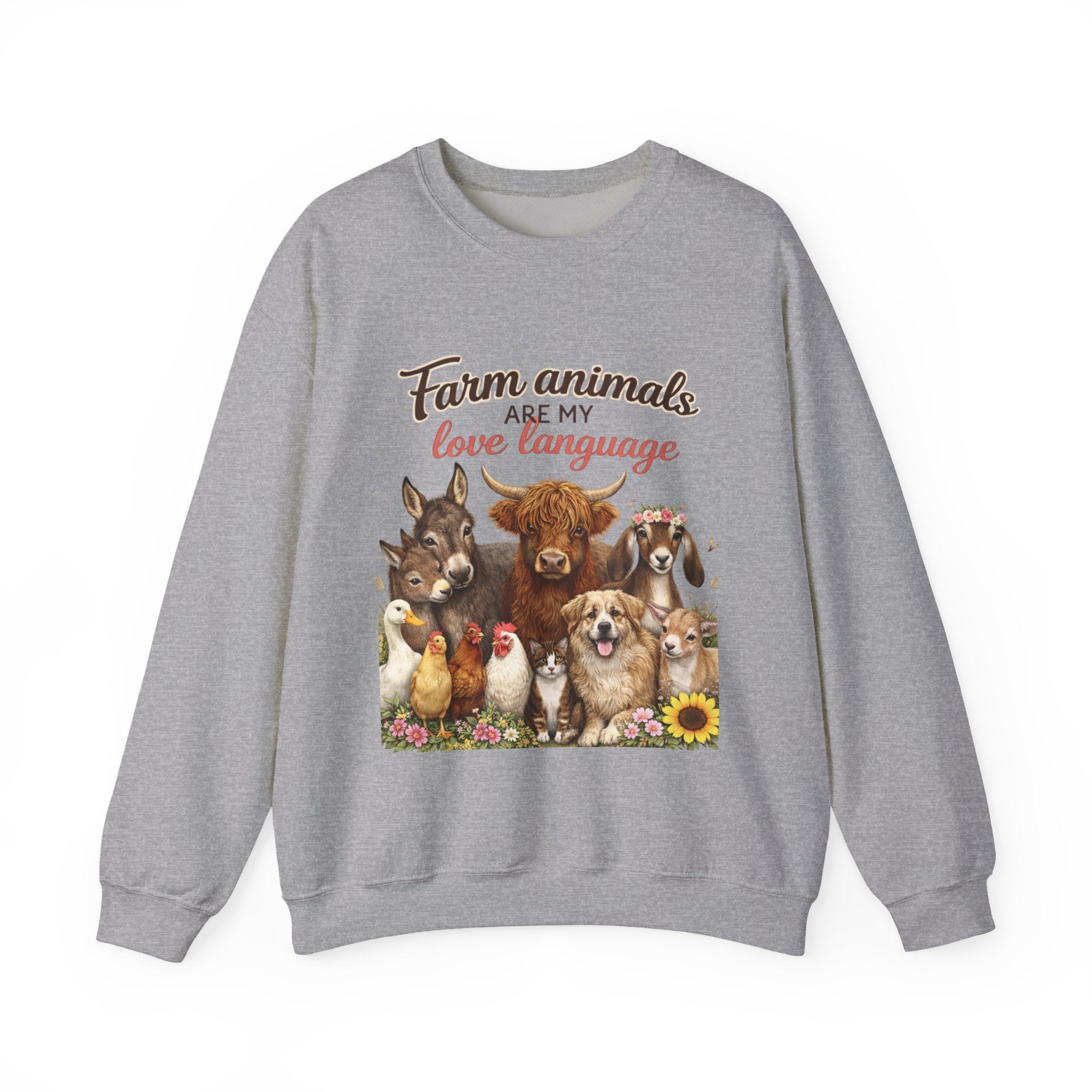 Farm Animals Are My Love Language Crewneck Sweatshirt