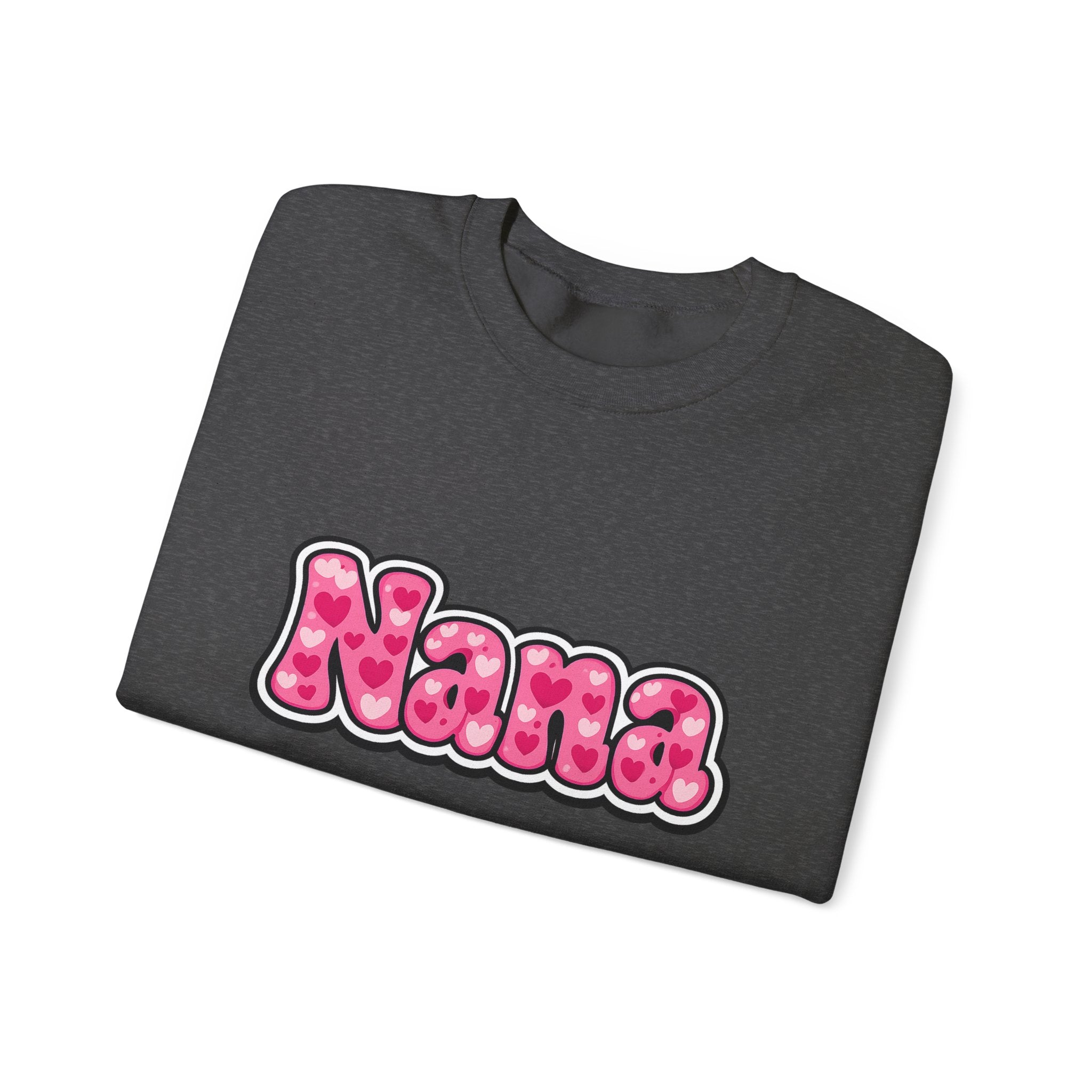 Nana Pink Bubble Text Sweatshirt — Cozy Grandma Gift