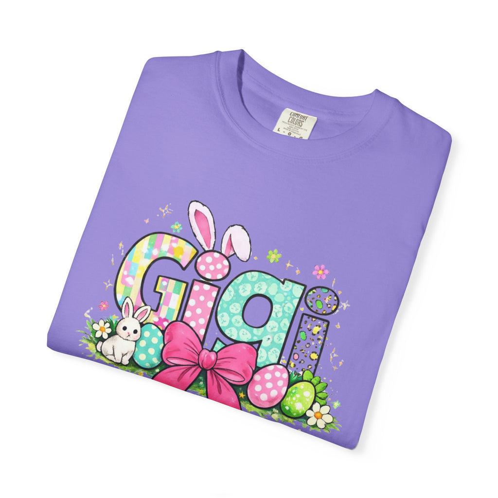 Easter Gigi T-Shirt — Pastel Bunny & Eggs Graphic Tee