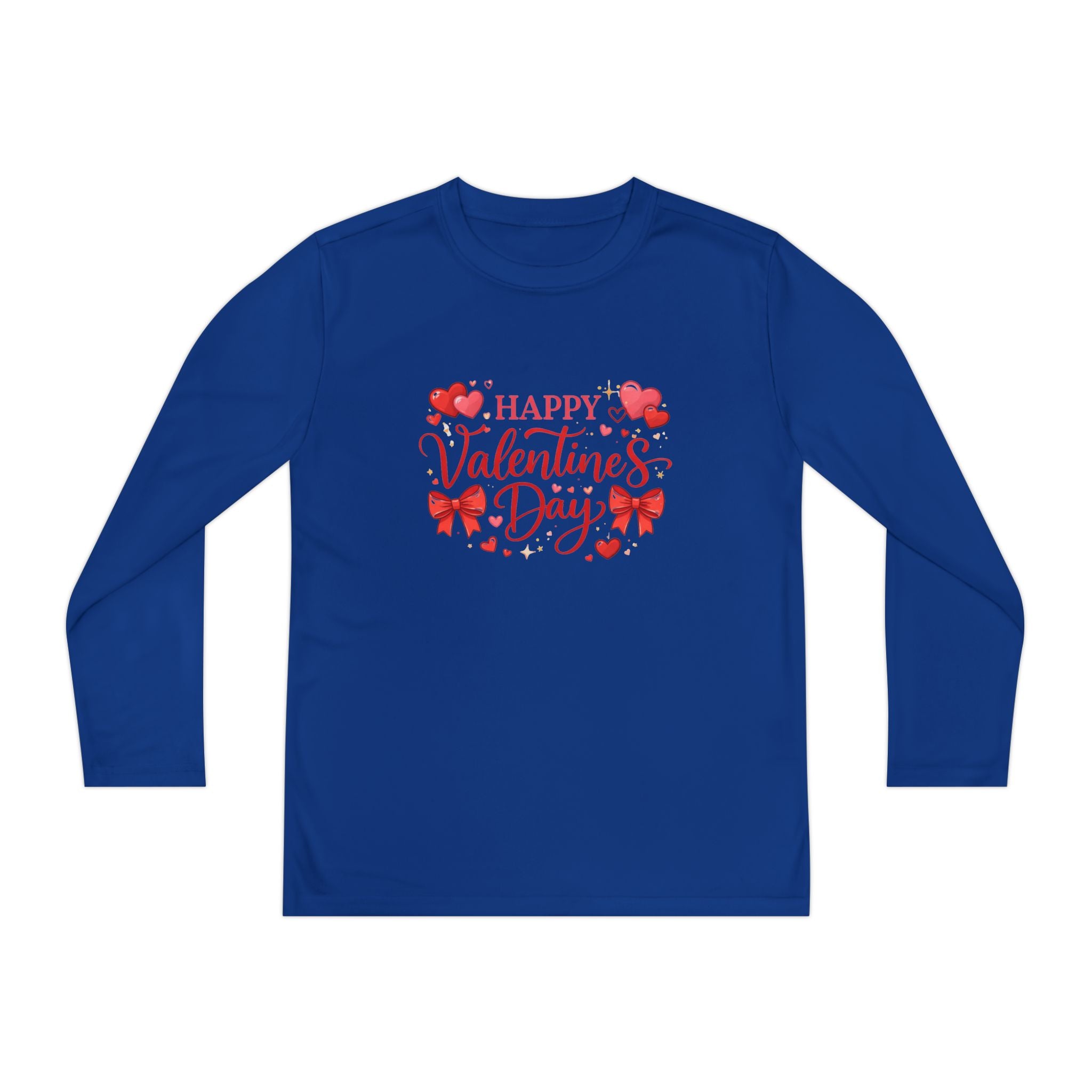 Valentine’s Day Youth Long Sleeve Tee — "Happy Valentine’s Day" Kids Shirt