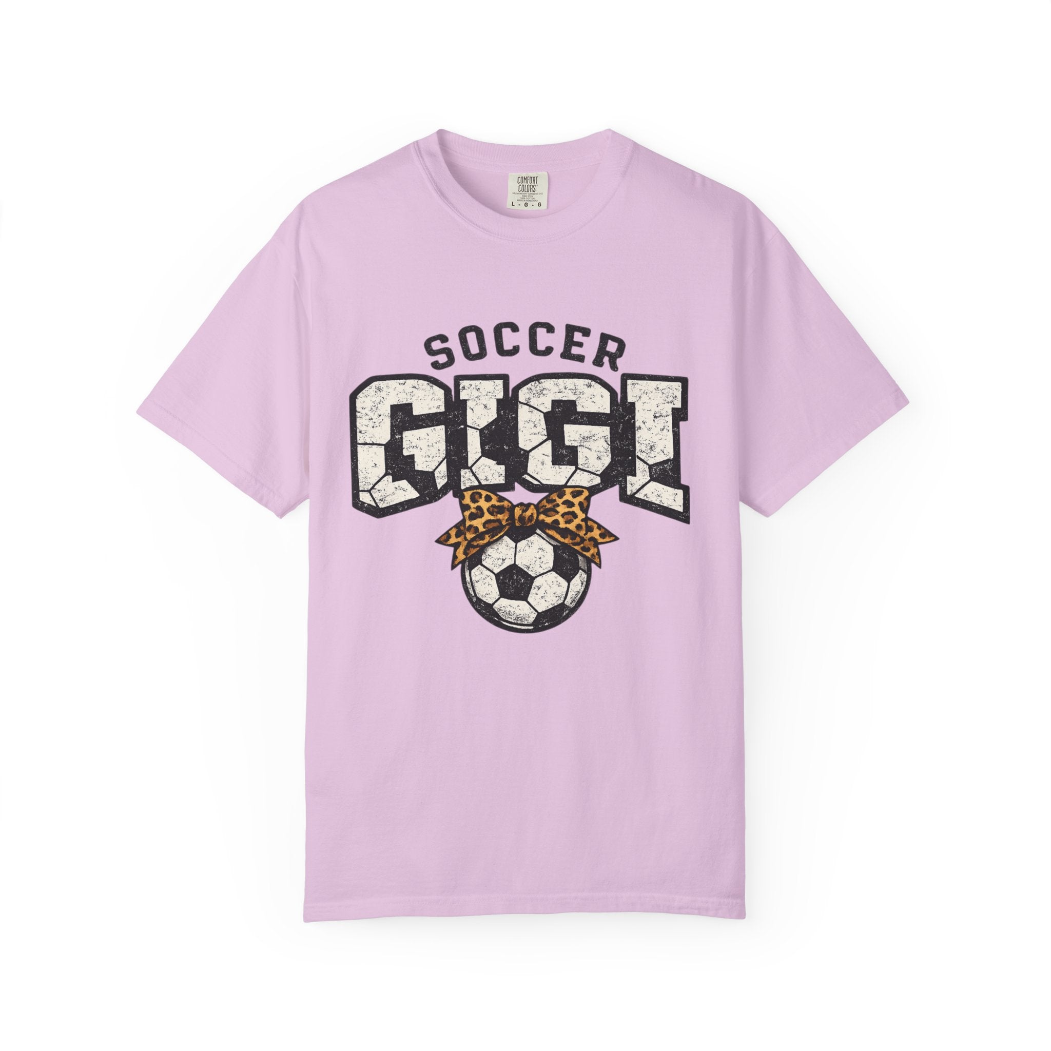 Soccer Gigi T-Shirt — Leopard Bow Soccer Mom Shirt