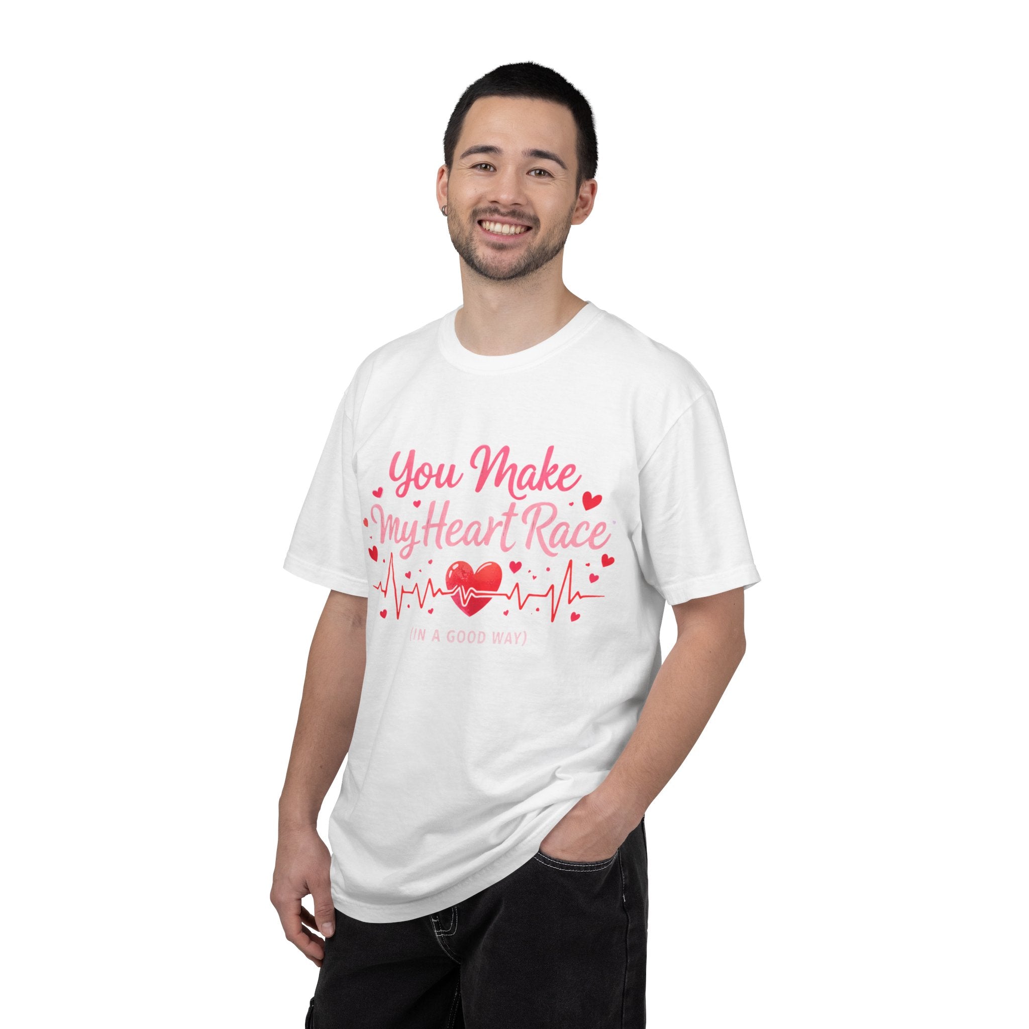 You Make My Heart Race T-Shirt — Romantic Valentine’s Day Heartbeat Tee