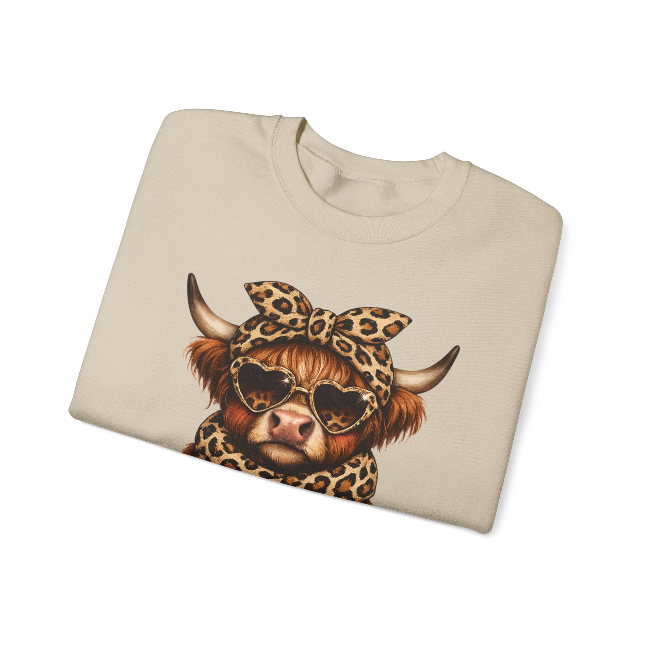 Boujee Heifer Leopard Cow Sweatshirt