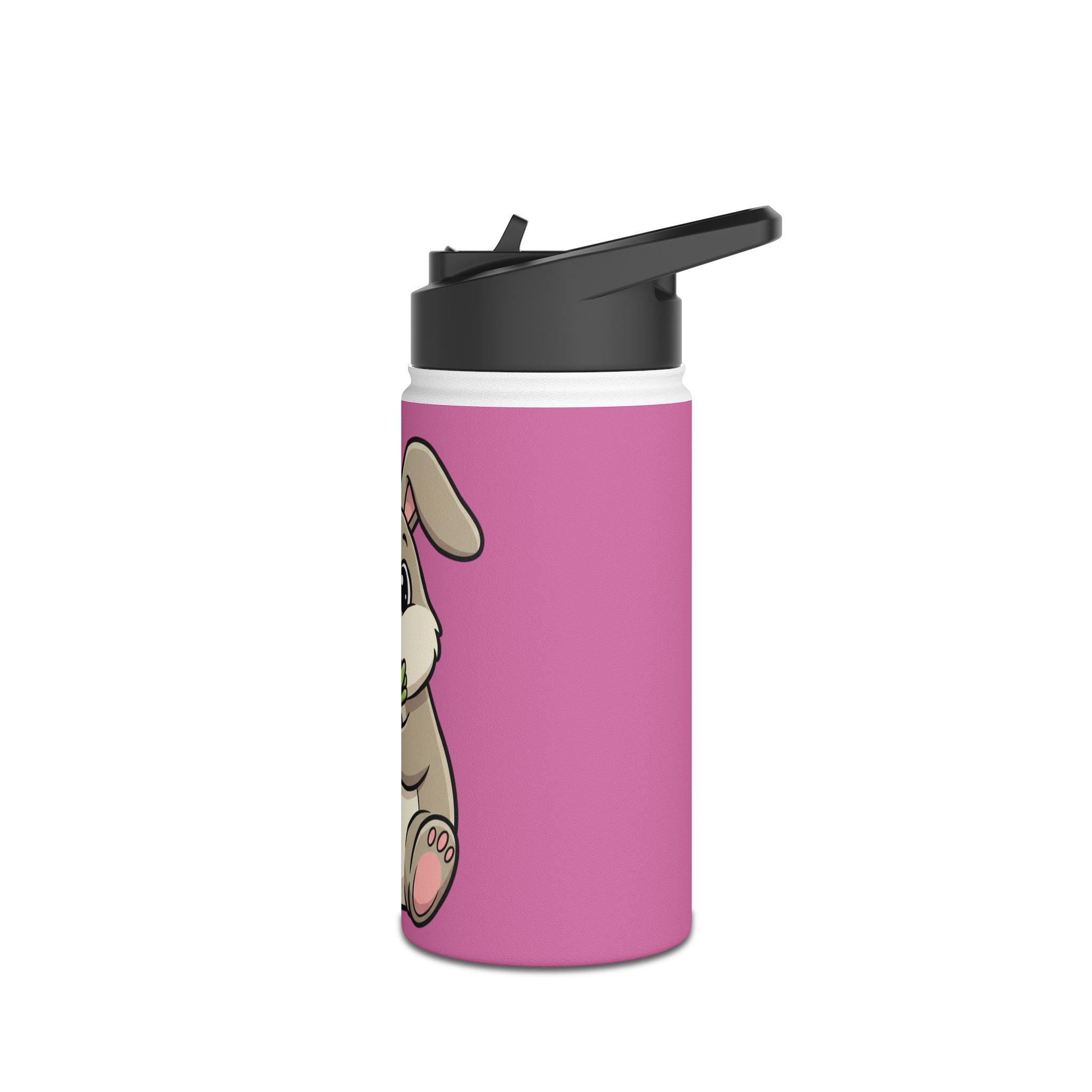 Cute Bunny Water Bottle — Personalized Kids Stainless Steel Bottle (Name Option)