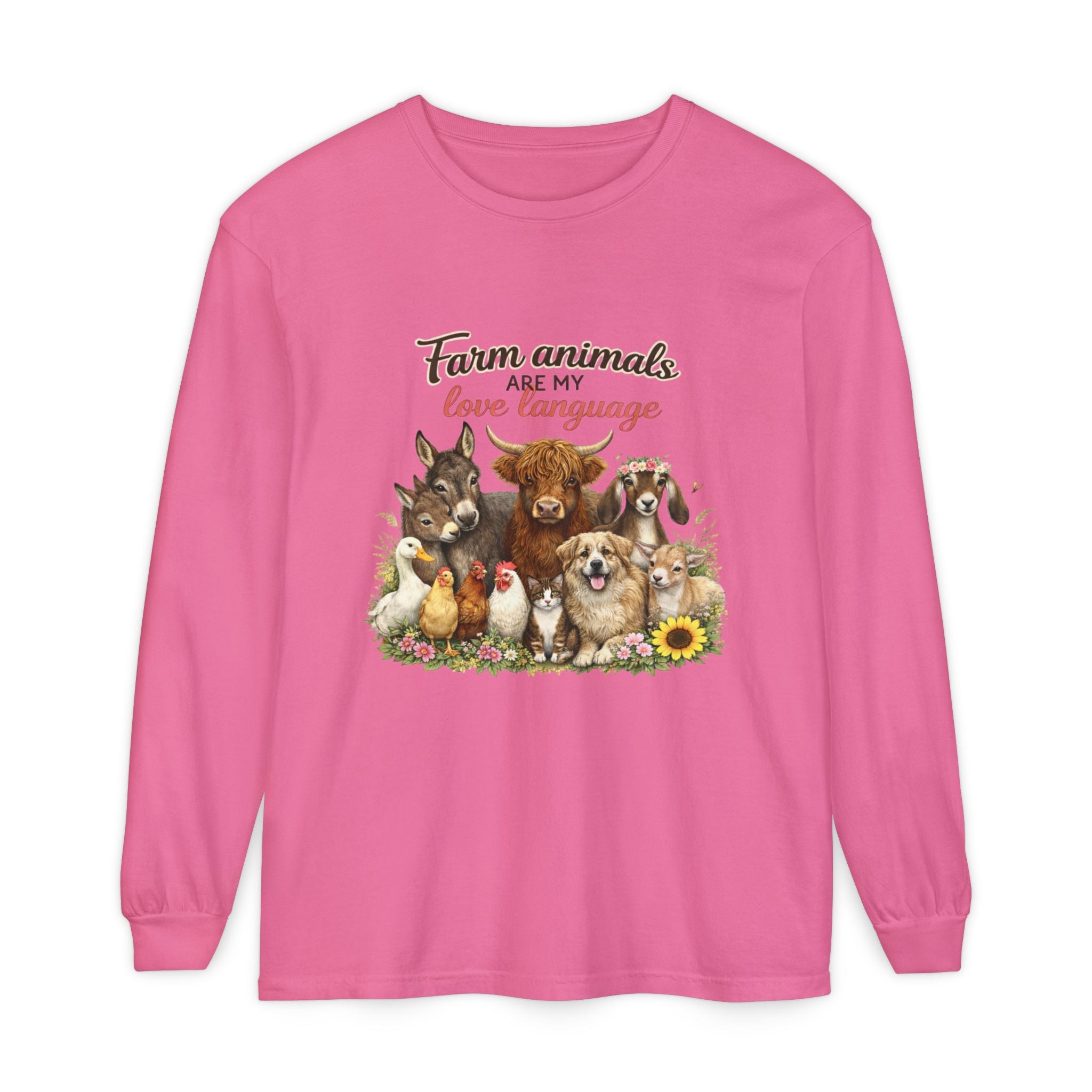 Farm Animals Are My Love Language Long Sleeve Tee