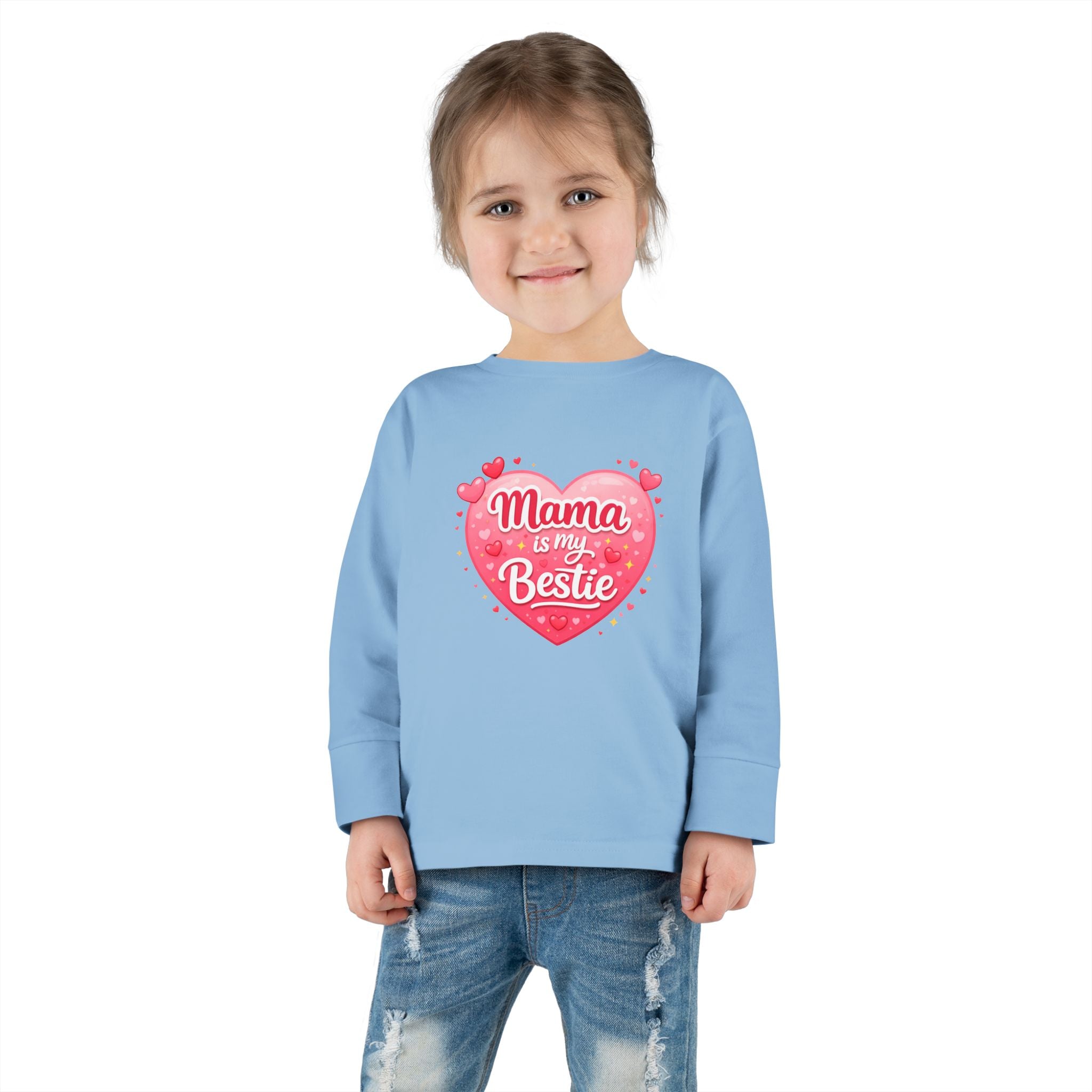 Mama Is My Bestie Toddler Long Sleeve Tee