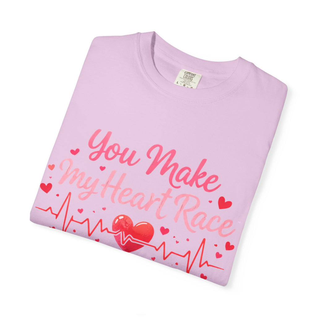 You Make My Heart Race T-Shirt — Romantic Valentine’s Day Heartbeat Tee