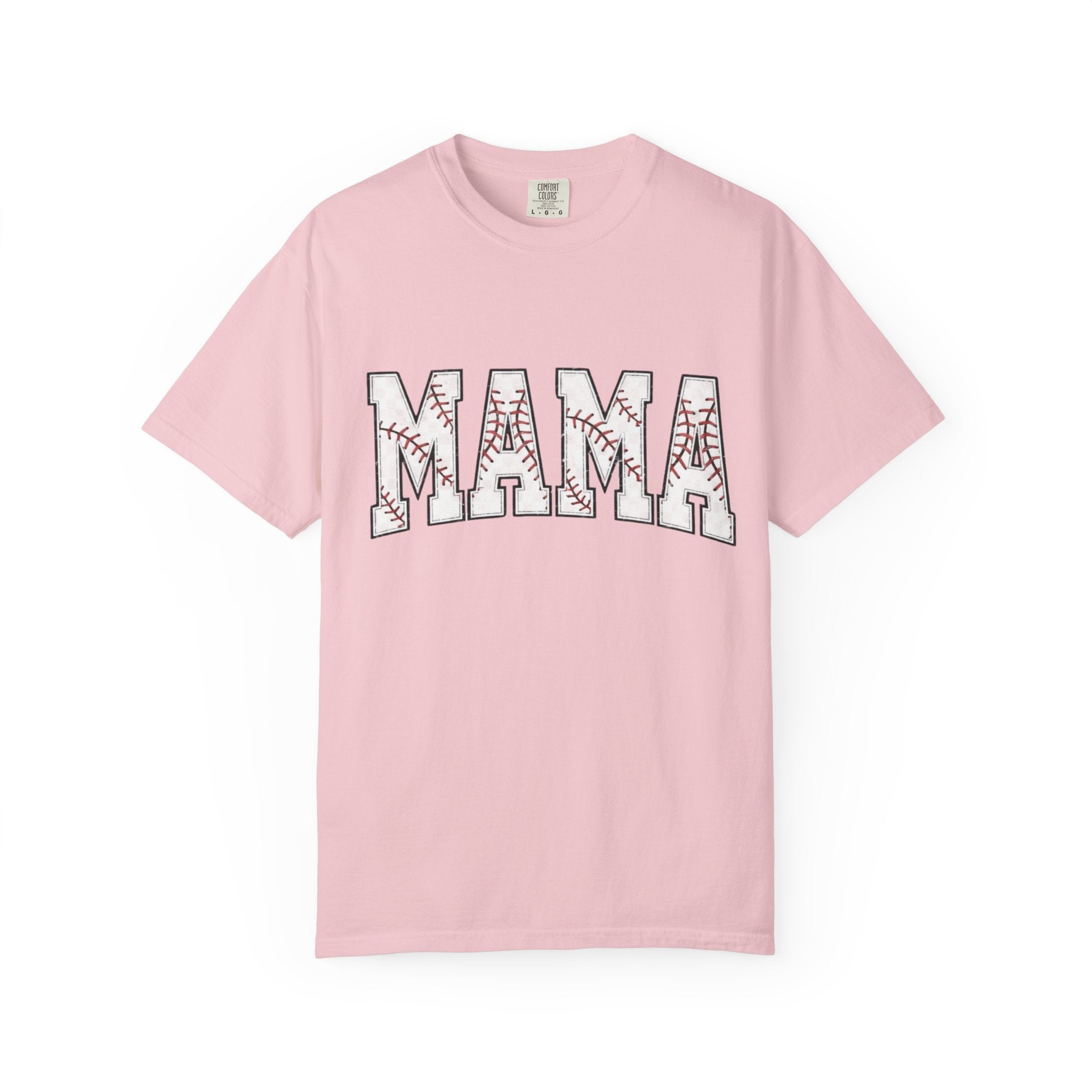 Mama Baseball Tee — 'MAMA' Stitched Baseball Mom T‑Shirt