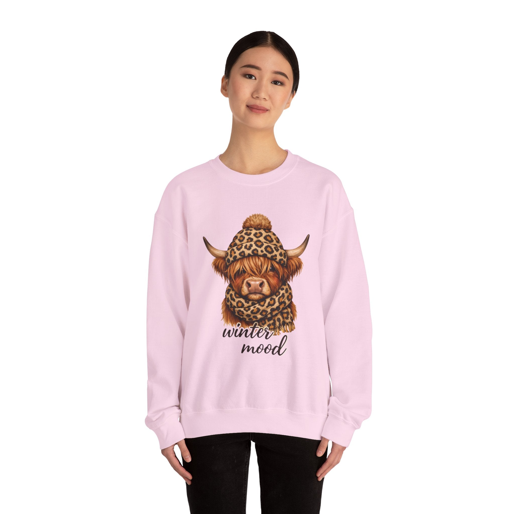 Sweatshirt — Winter Mood Highland Cow Cute Cozy Crewneck