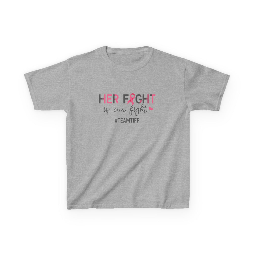 Kids Tee — "Her Fight Is Our Fight" Breast Cancer Awareness #TeamTiff