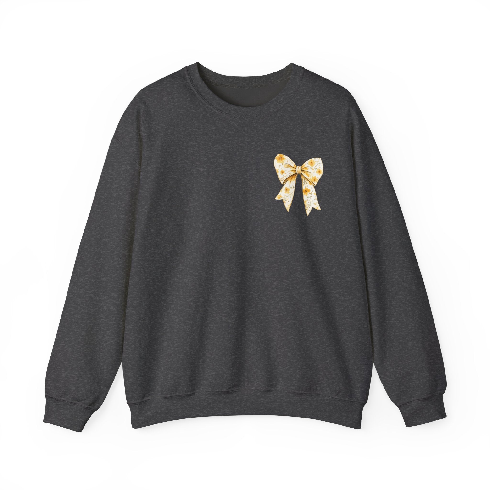 Crewneck Sweatshirt — “God Says You Are” Inspirational Bow Graphic