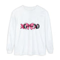 Hugs & Kisses (XOXO) Long Sleeve Tee — Pink Bow Valentine Shirt
