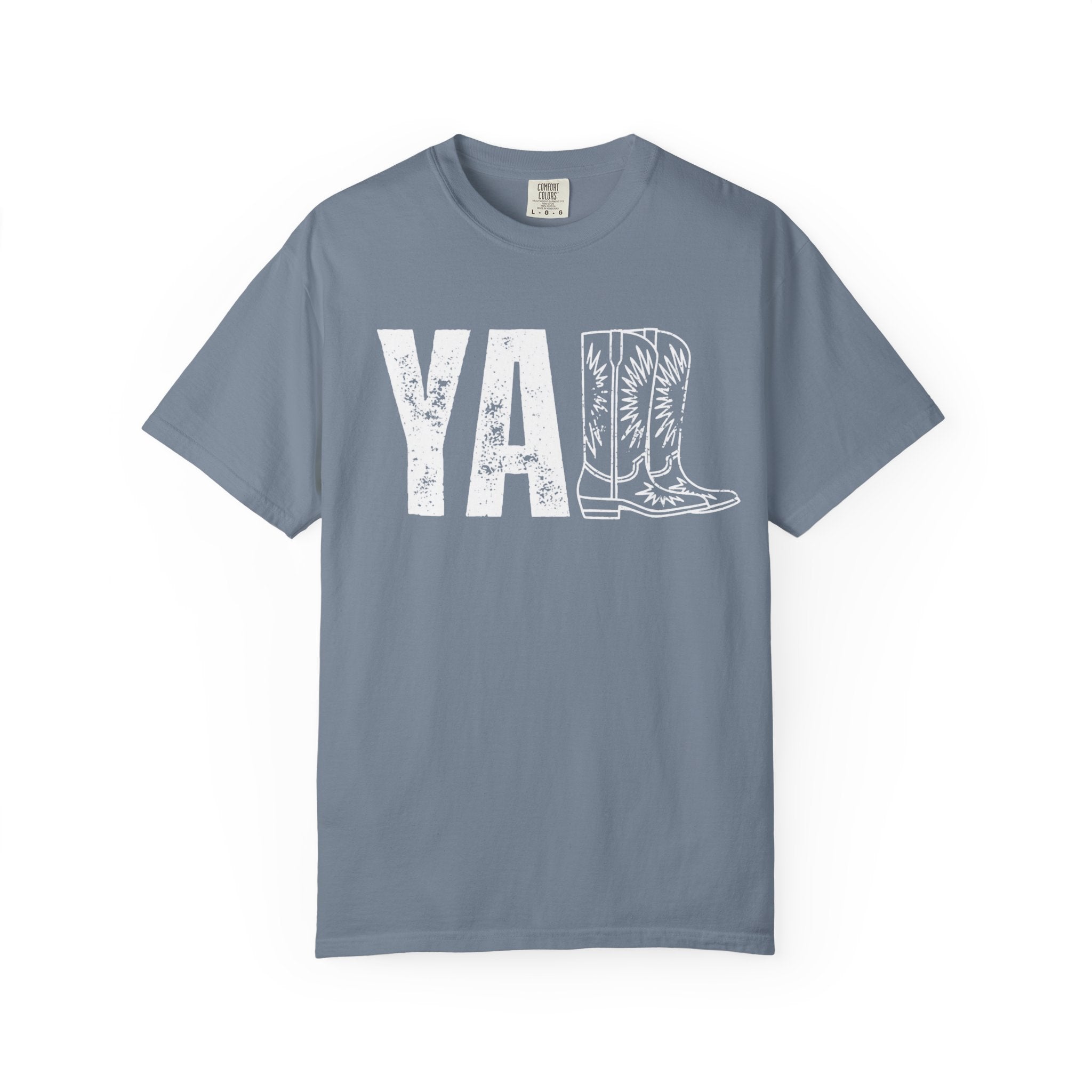 YA Boot Graphic T-Shirt — Distressed Cowboy Boots Tee