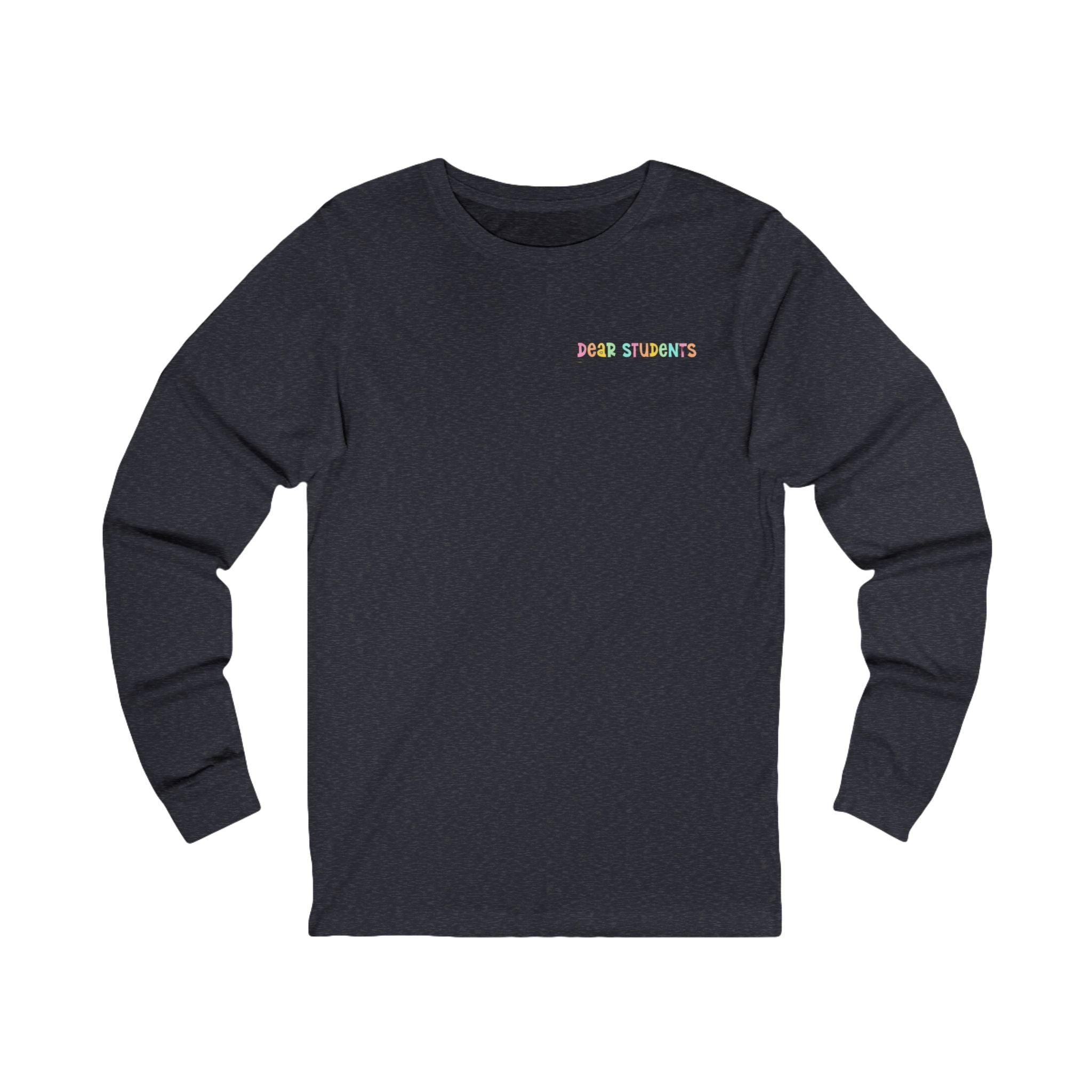 Long Sleeve Tee — "Be a Bestie Not a Bully" Pastel Kindness Shirt
